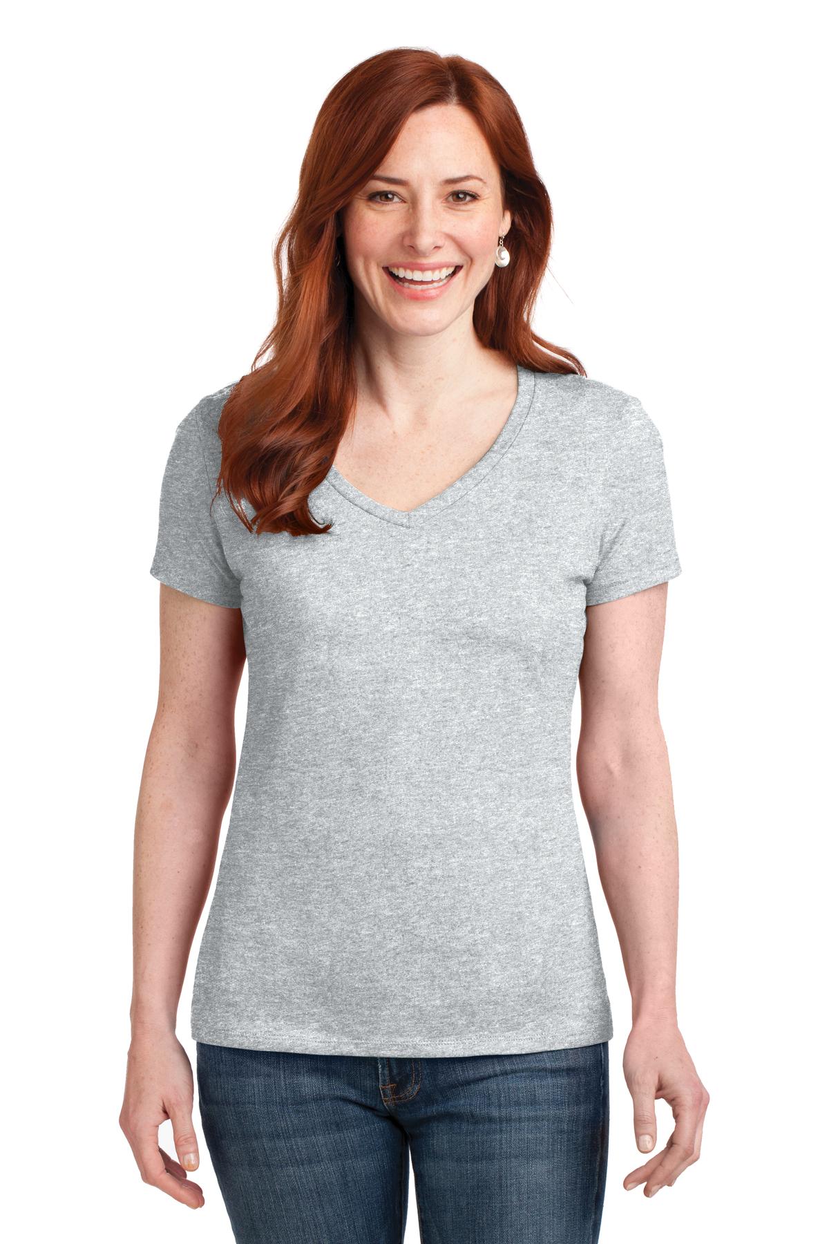 Hanes® Women's Perfect-T Cotton V-Neck T-Shirt