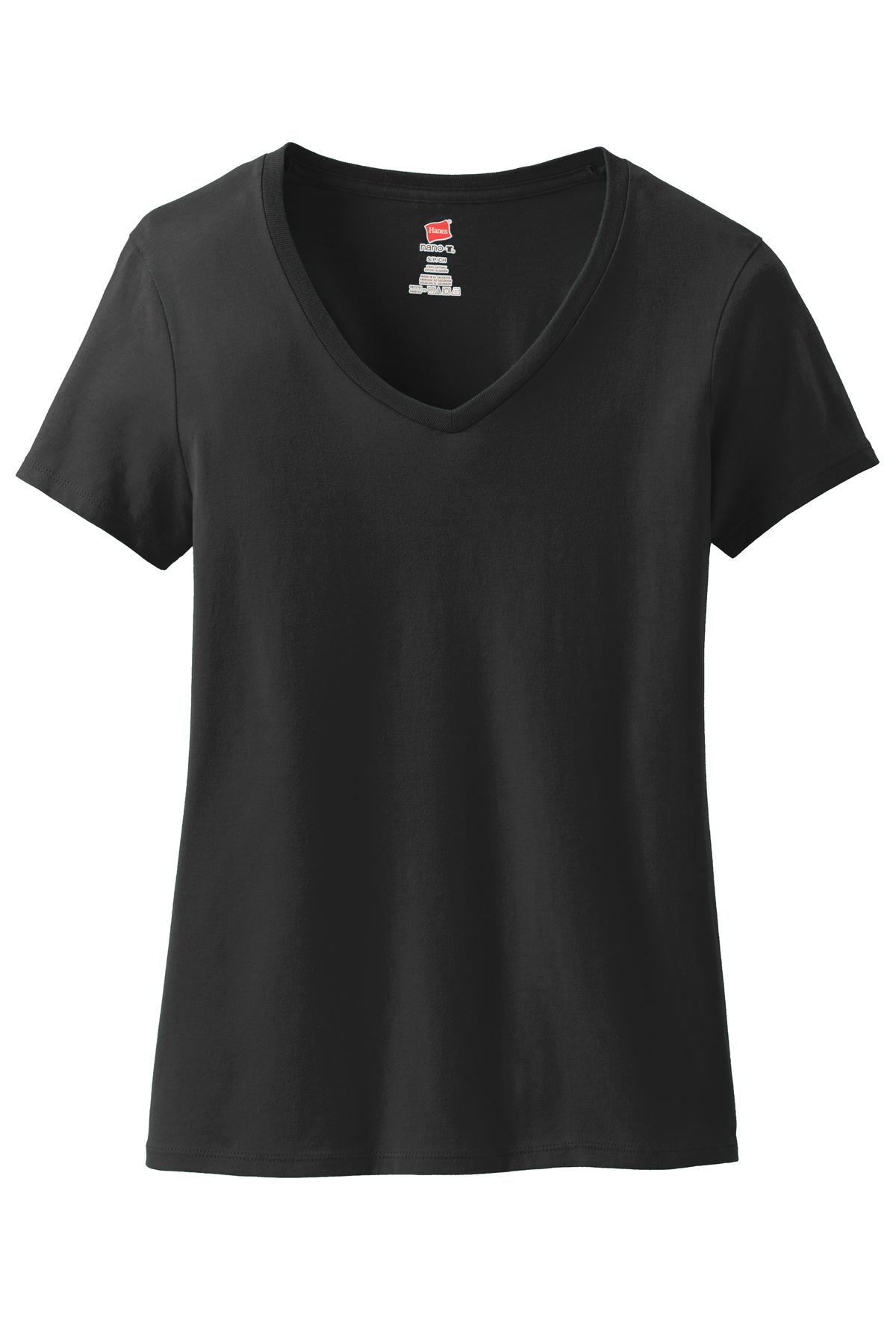 Hanes® Women's Perfect-T Cotton V-Neck T-Shirt