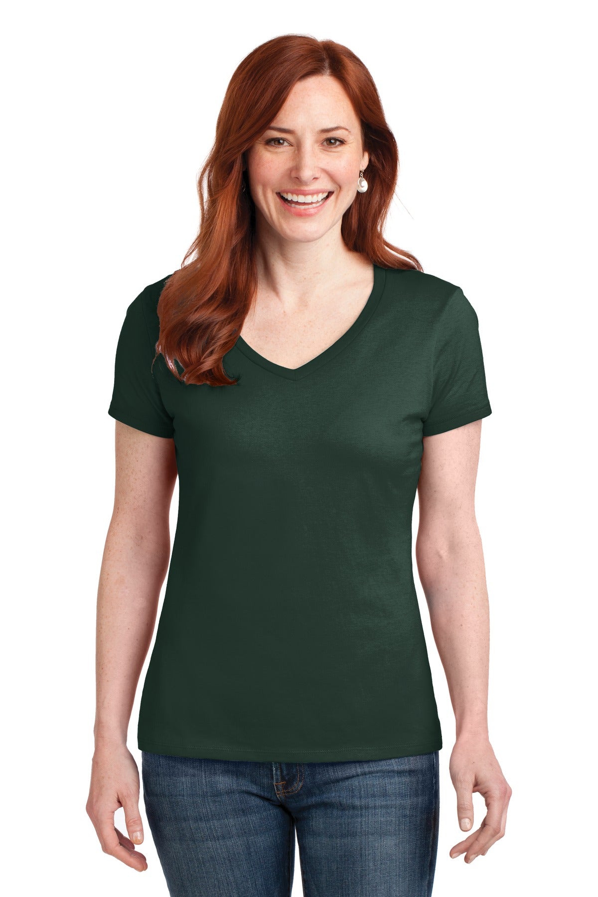 Hanes® Women's Perfect-T Cotton V-Neck T-Shirt
