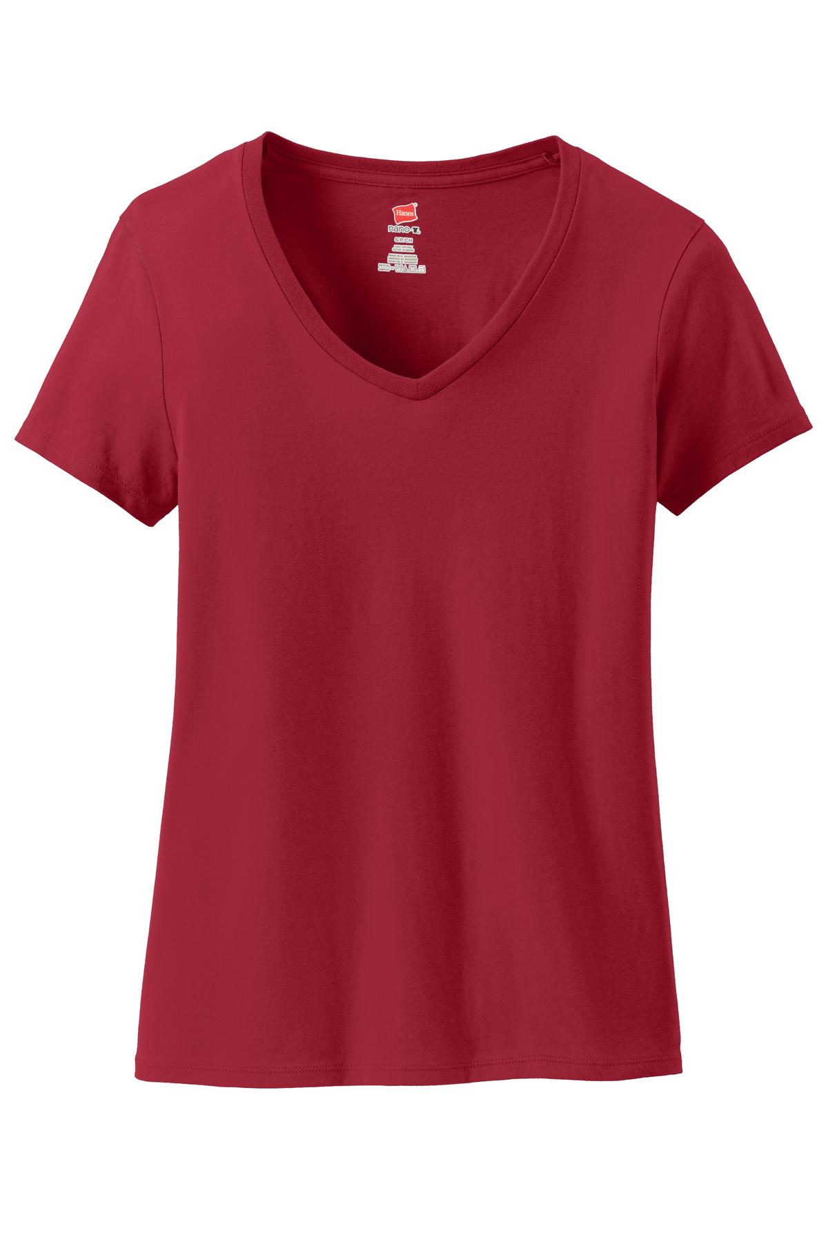 Hanes® Women's Perfect-T Cotton V-Neck T-Shirt