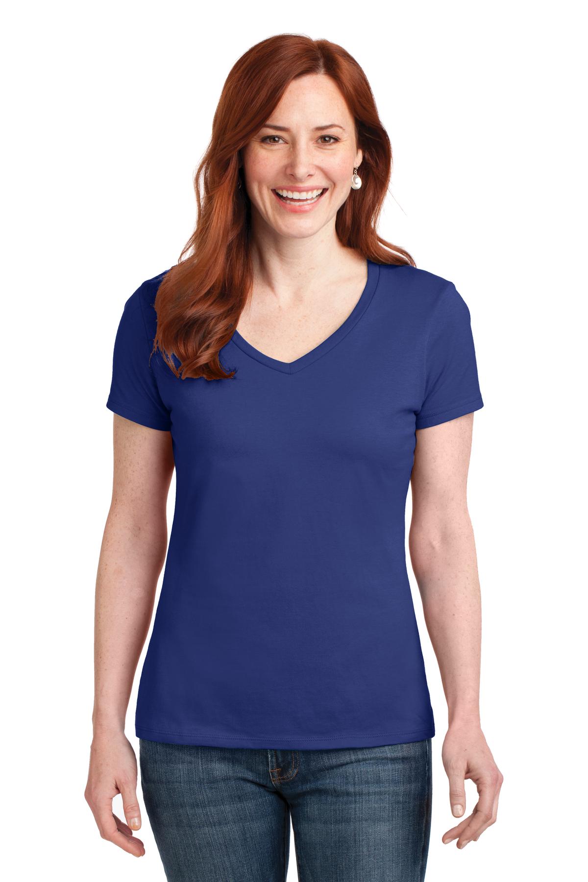 Hanes® Women's Perfect-T Cotton V-Neck T-Shirt