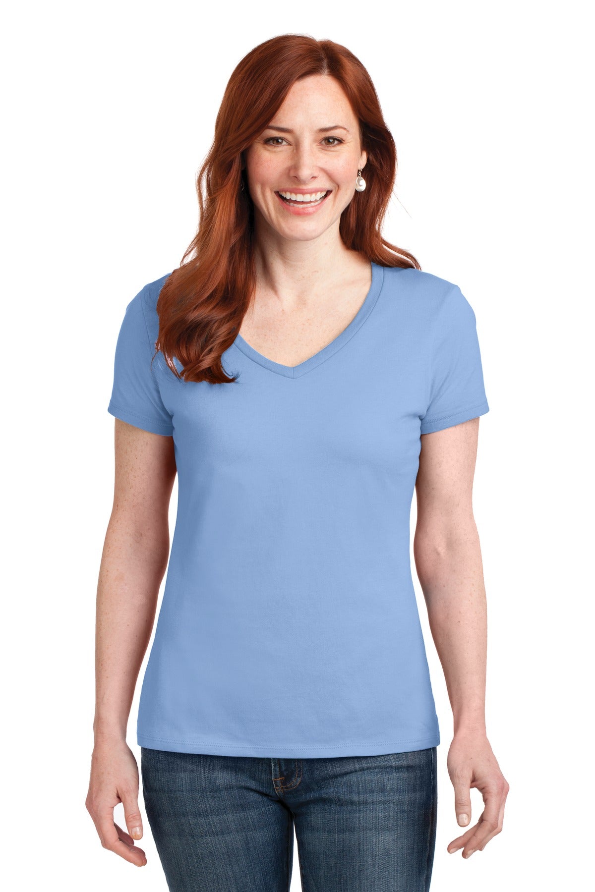 Hanes® Women's Perfect-T Cotton V-Neck T-Shirt