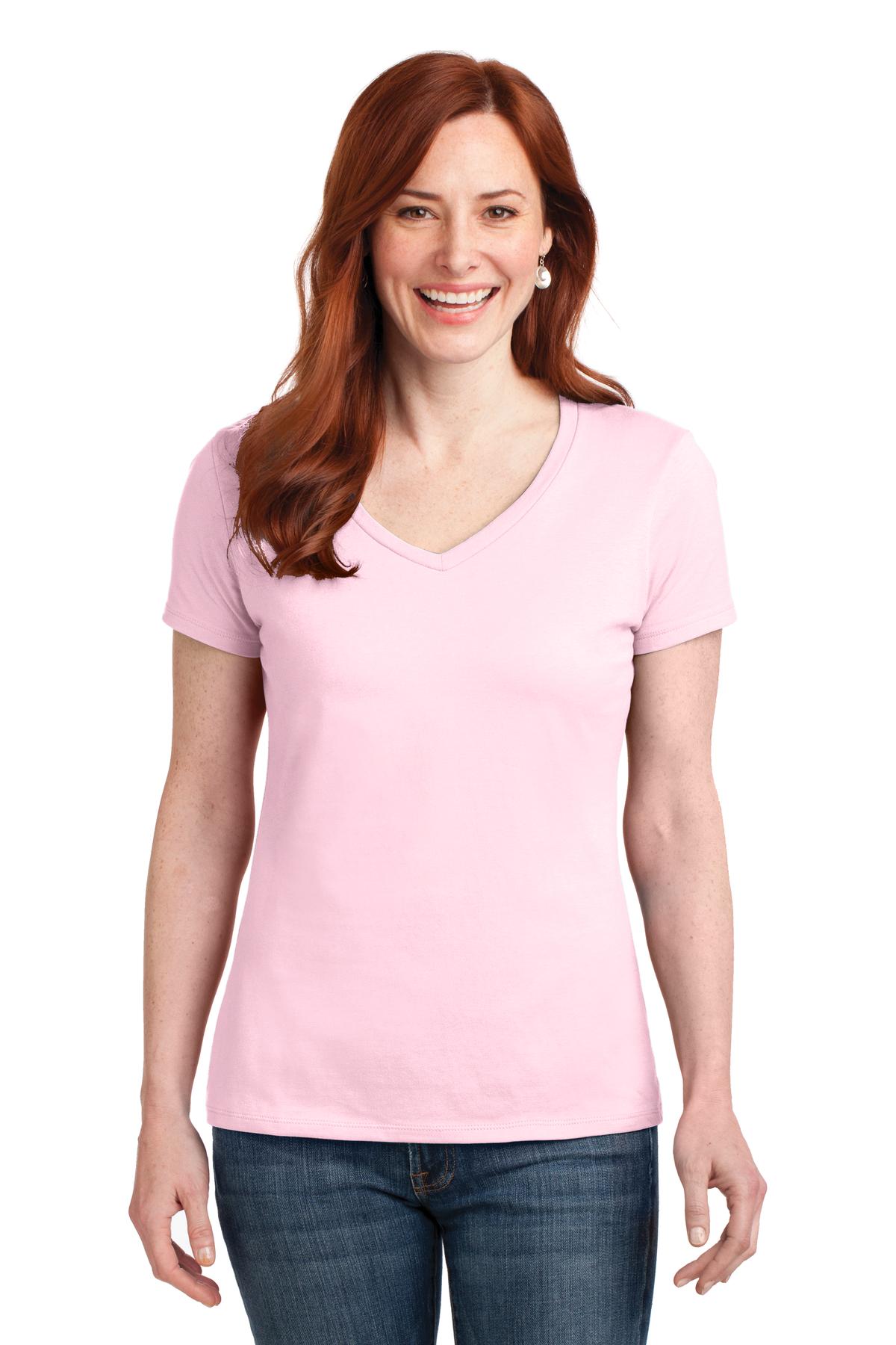 Hanes® Women's Perfect-T Cotton V-Neck T-Shirt