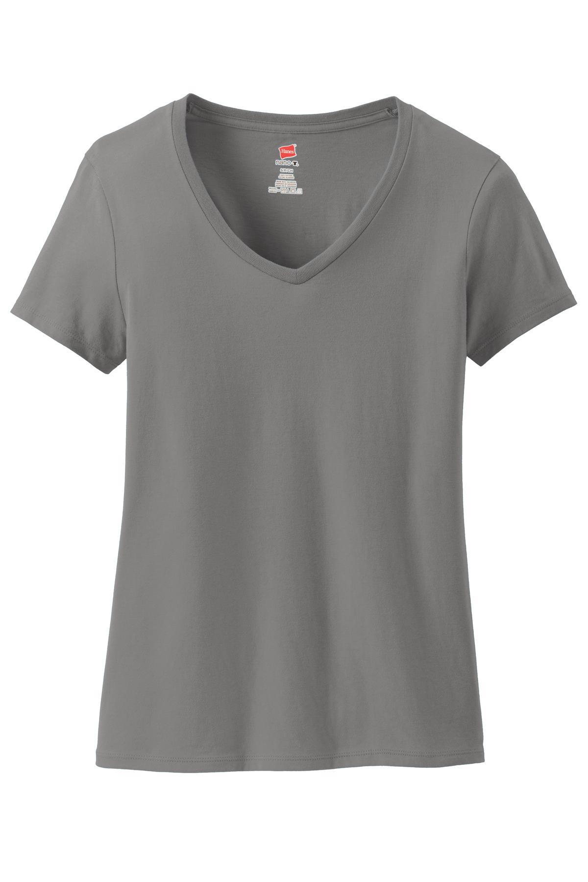 Hanes® Women's Perfect-T Cotton V-Neck T-Shirt