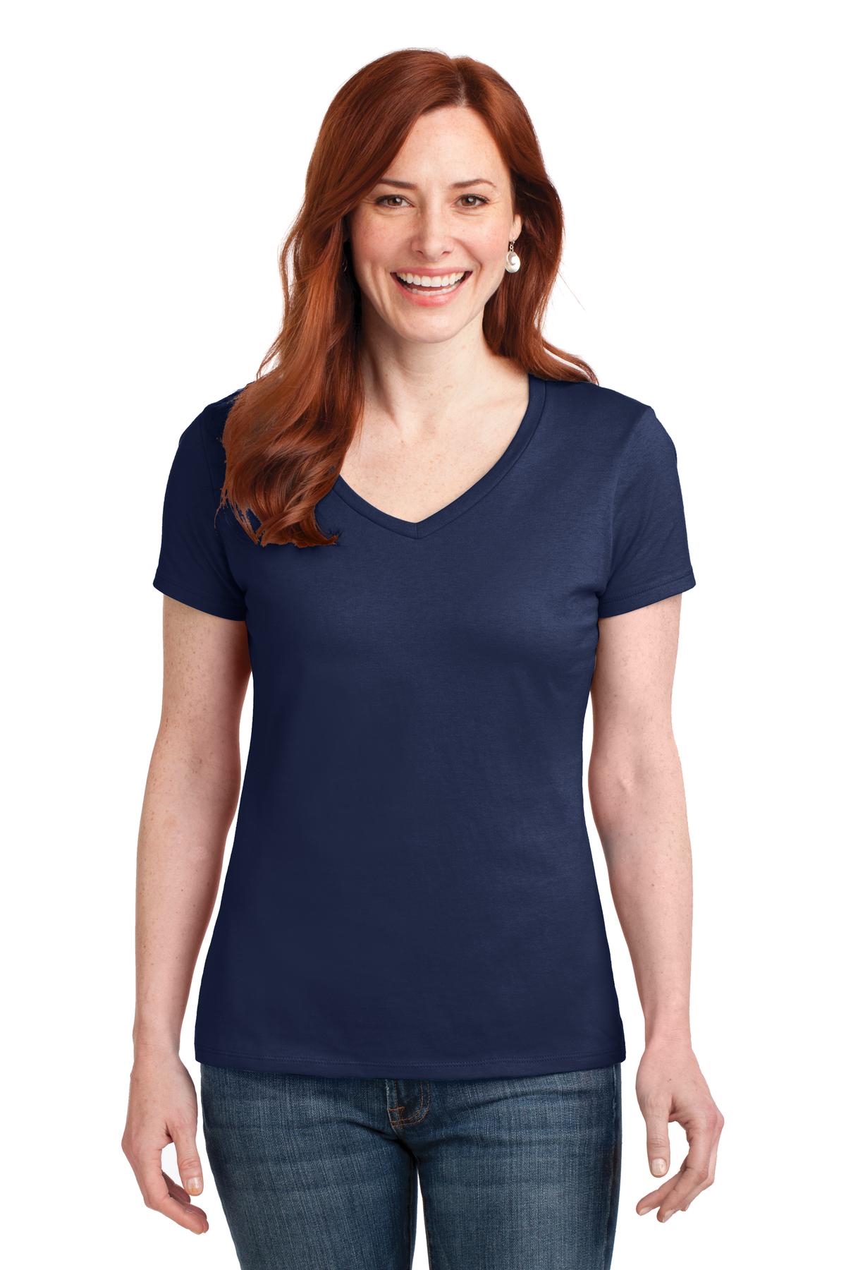 Hanes® Women's Perfect-T Cotton V-Neck T-Shirt