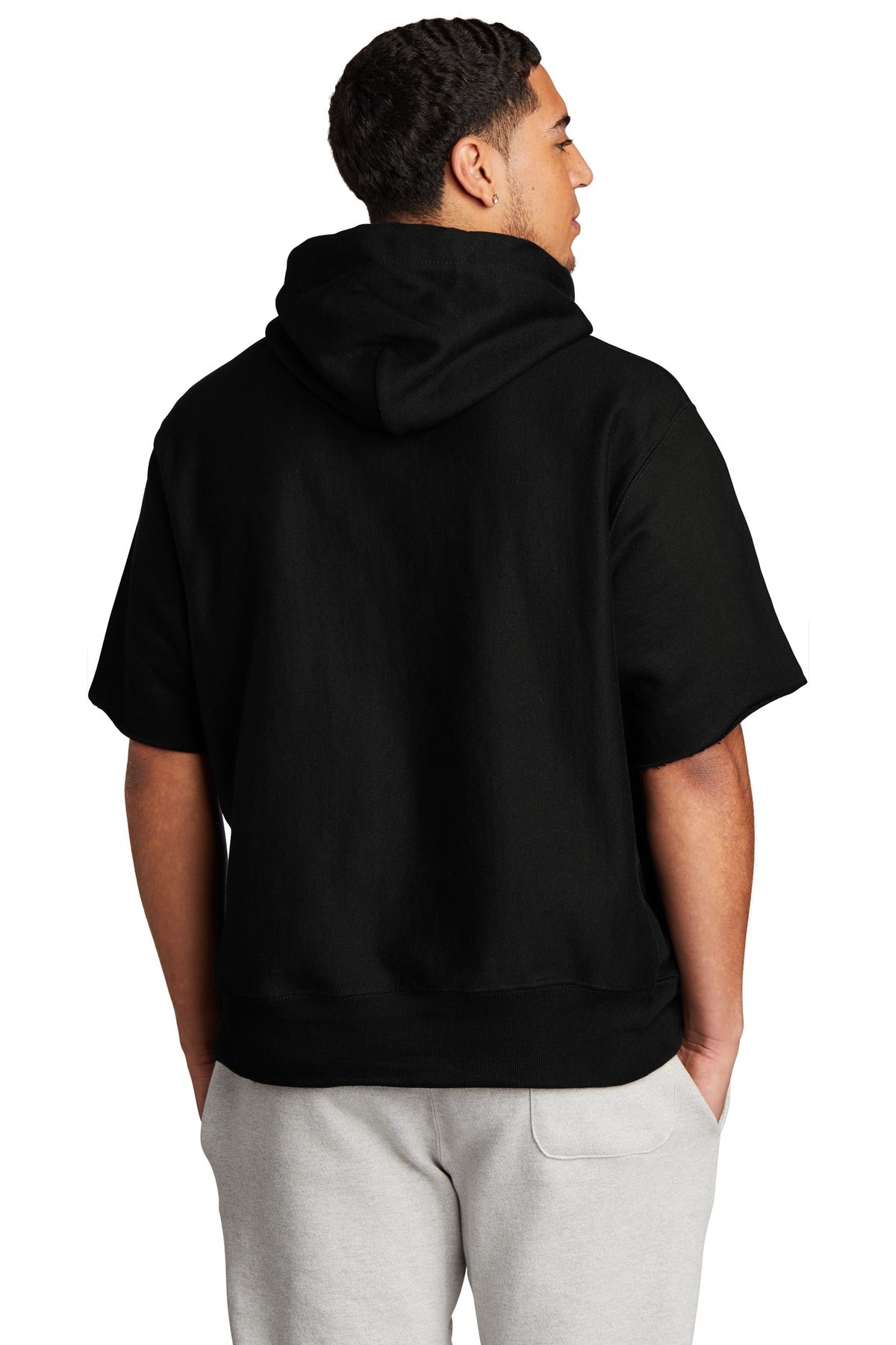 Champion® Reverse Weave® Short Sleeve Hooded Sweatshirt