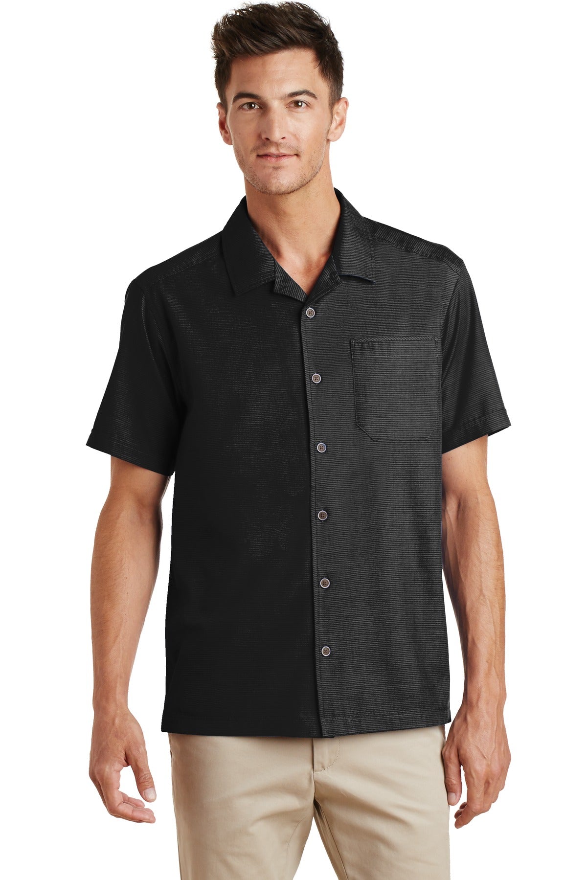Port Authority® Textured Camp Shirt