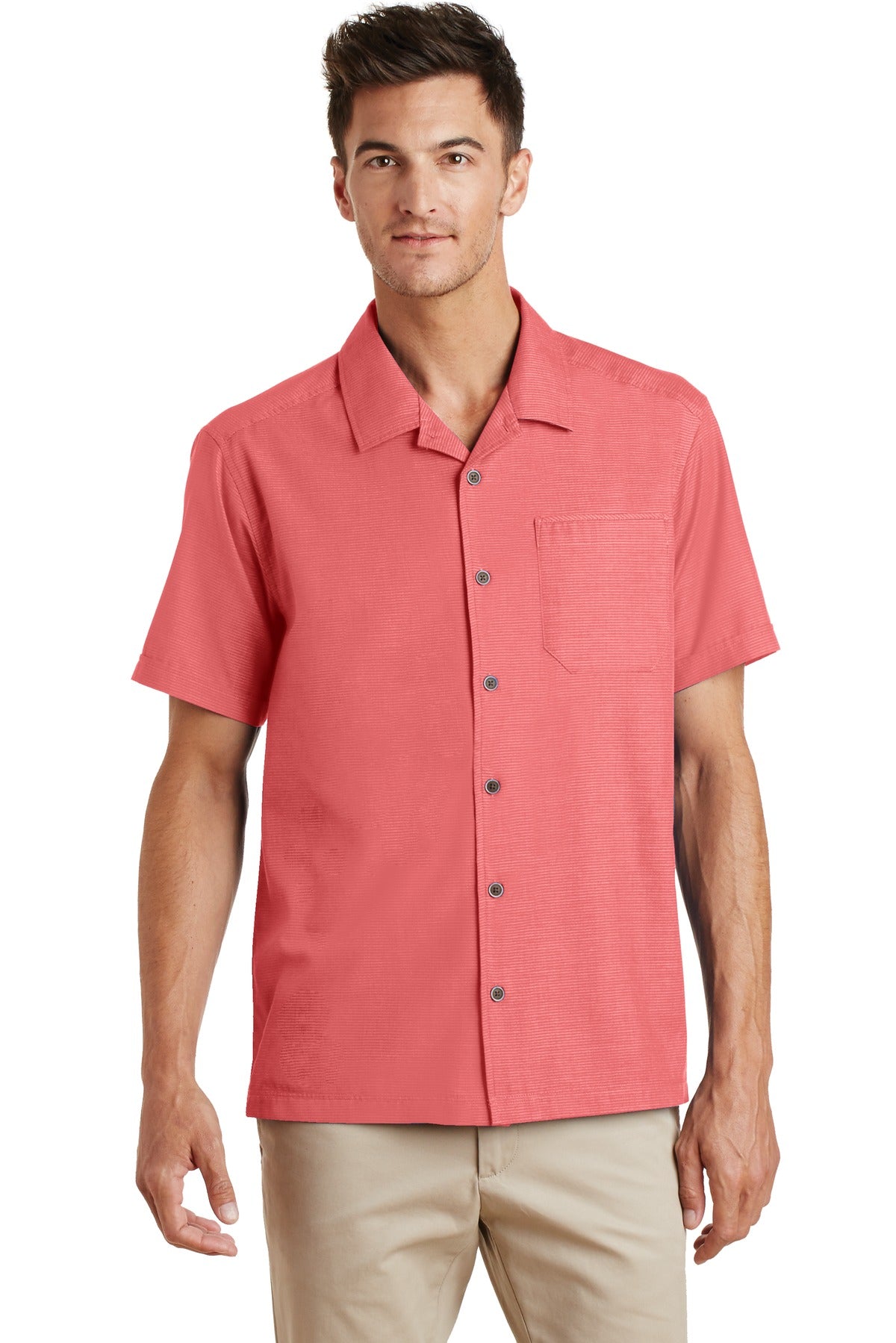 Port Authority® Textured Camp Shirt