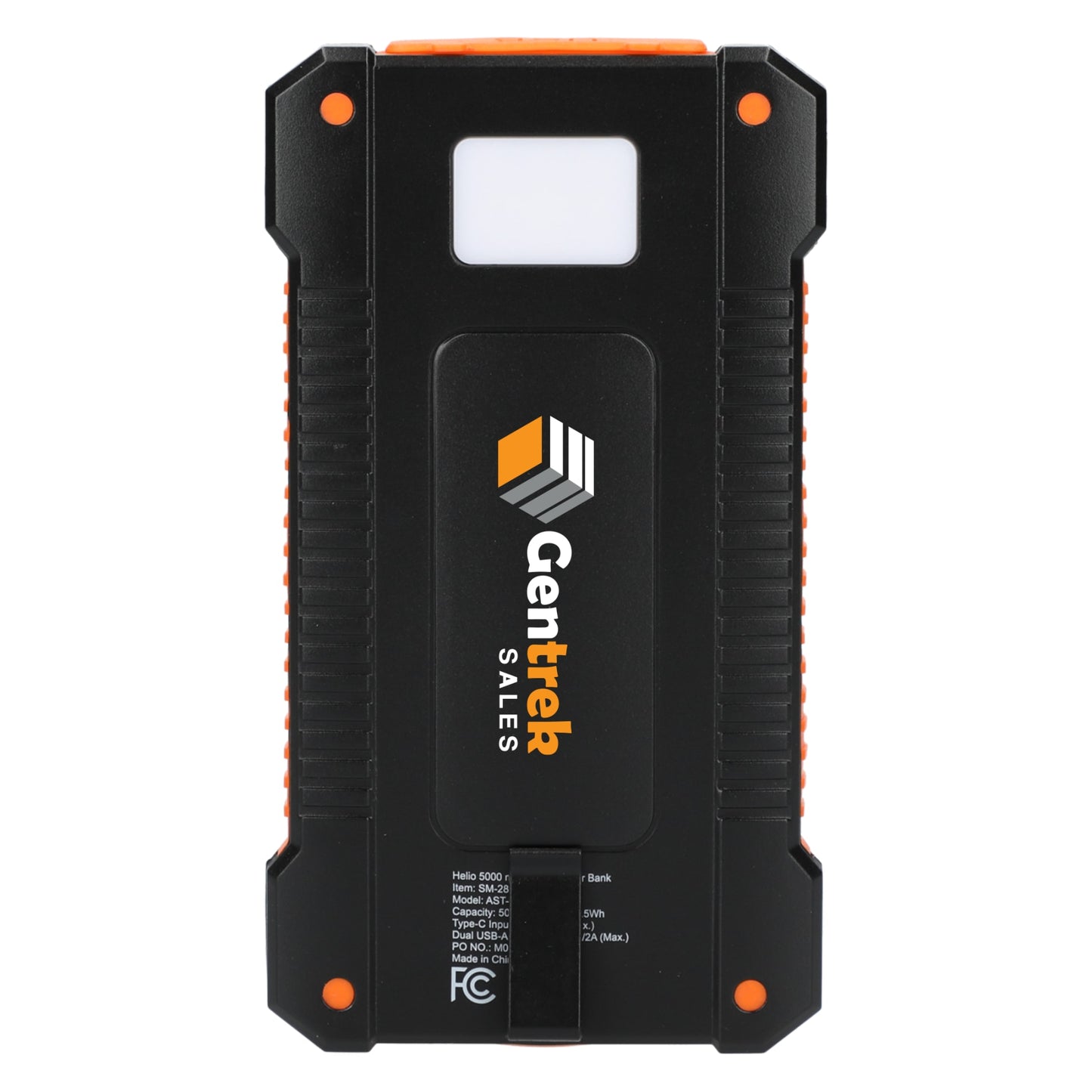 Helio 5000 mAh Solar Power Bank with Full Color Print