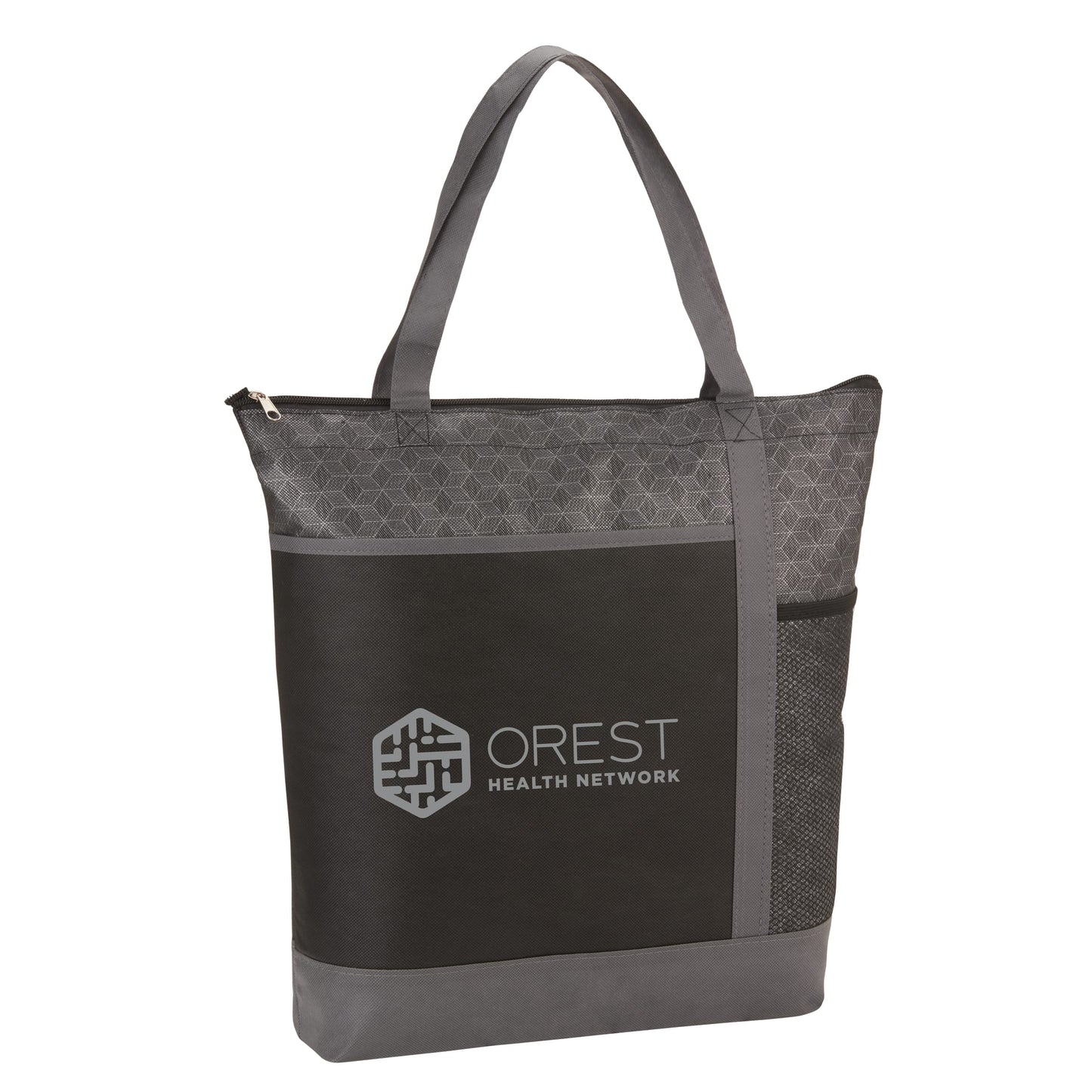 Chrome Non-Woven Zipper Convention Tote