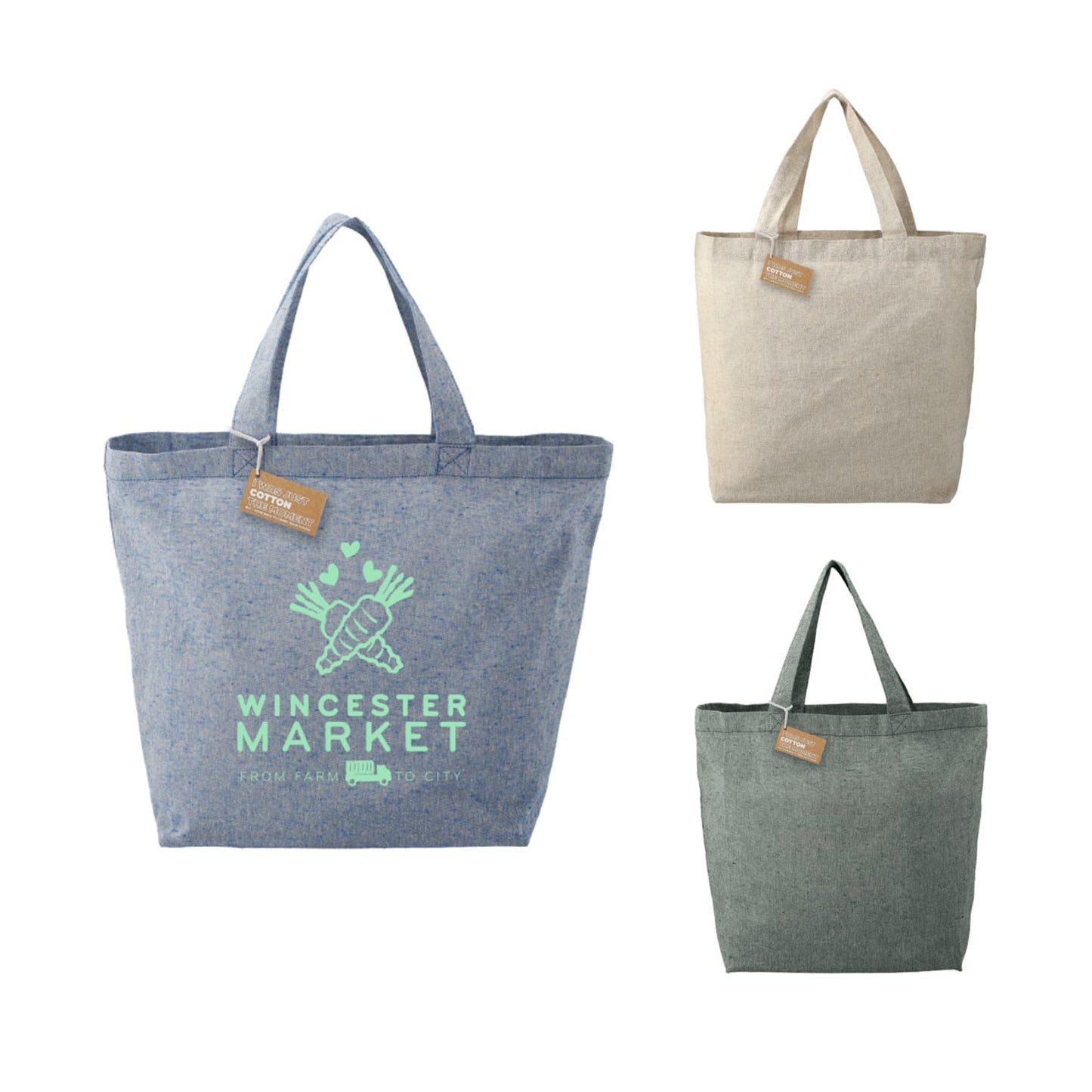 Recycled 5oz Cotton Twill Grocery Tote