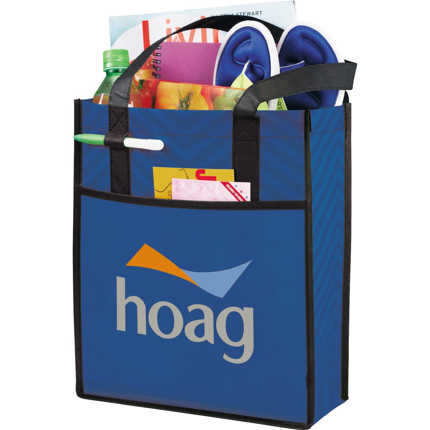 Printed Chevron Non-Woven Shopper Tote