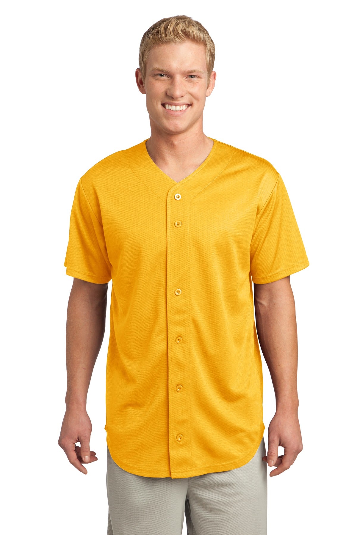 Sport-Tek® PosiCharge® Tough Mesh Full-Button Jersey