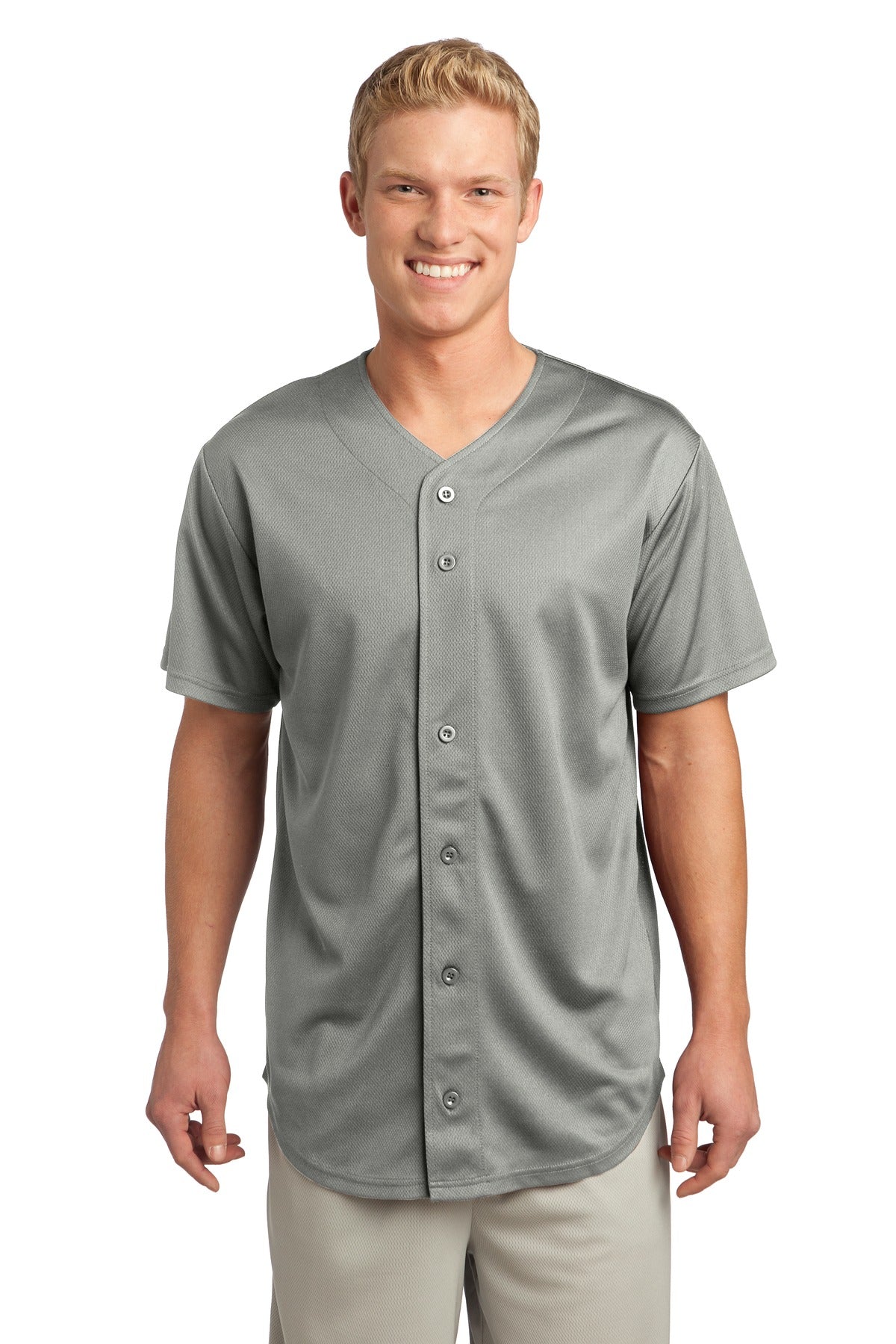 Sport-Tek® PosiCharge® Tough Mesh Full-Button Jersey