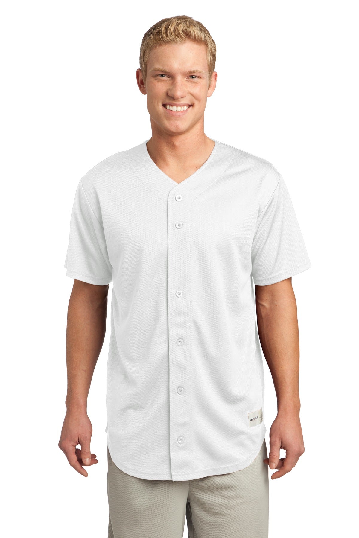 Sport-Tek® PosiCharge® Tough Mesh Full-Button Jersey