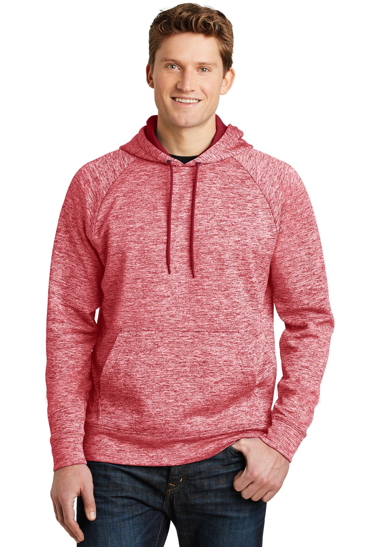 Sport-Tek® PosiCharge® Electric Heather Fleece Hooded Pullover