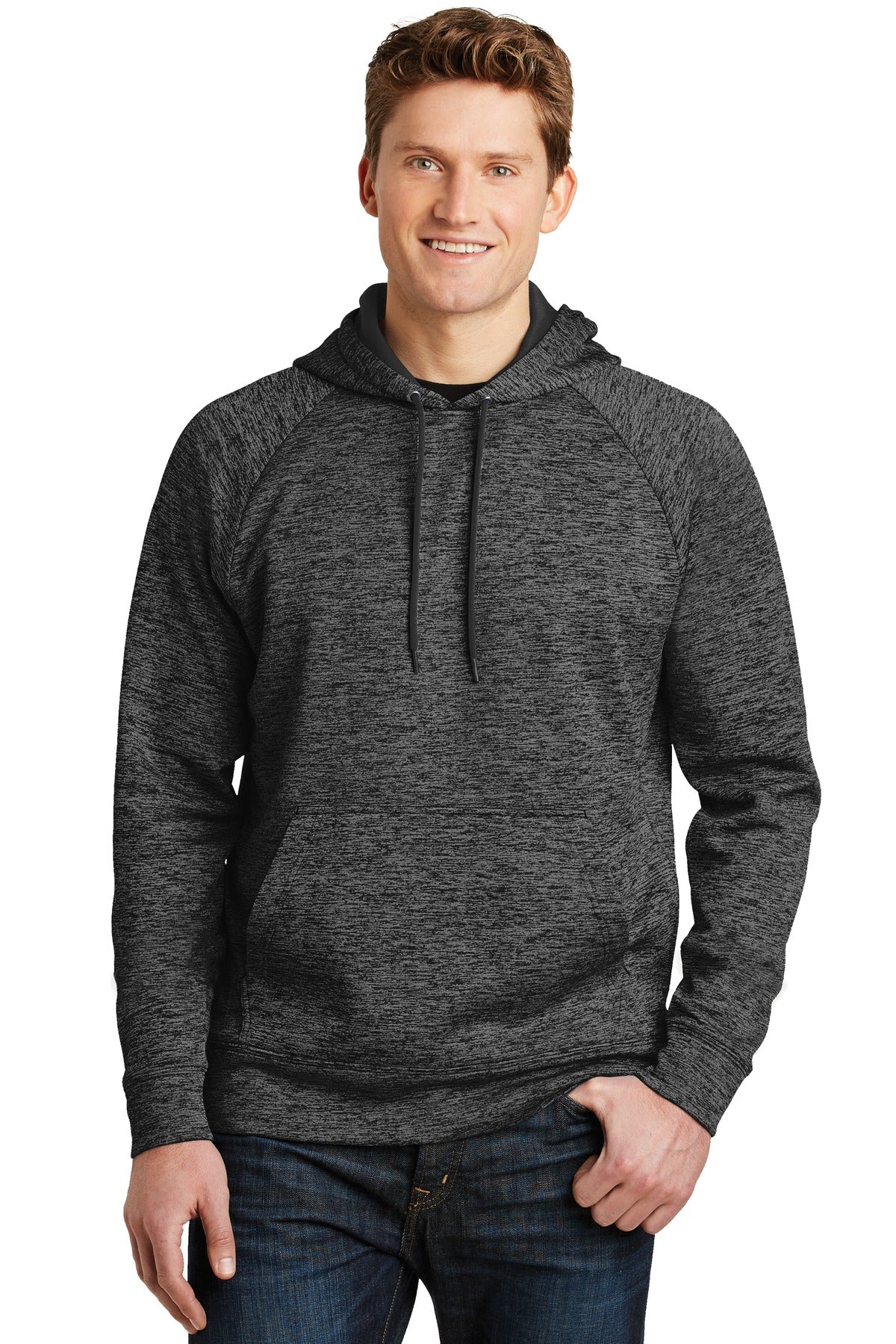 Sport-Tek® PosiCharge® Electric Heather Fleece Hooded Pullover