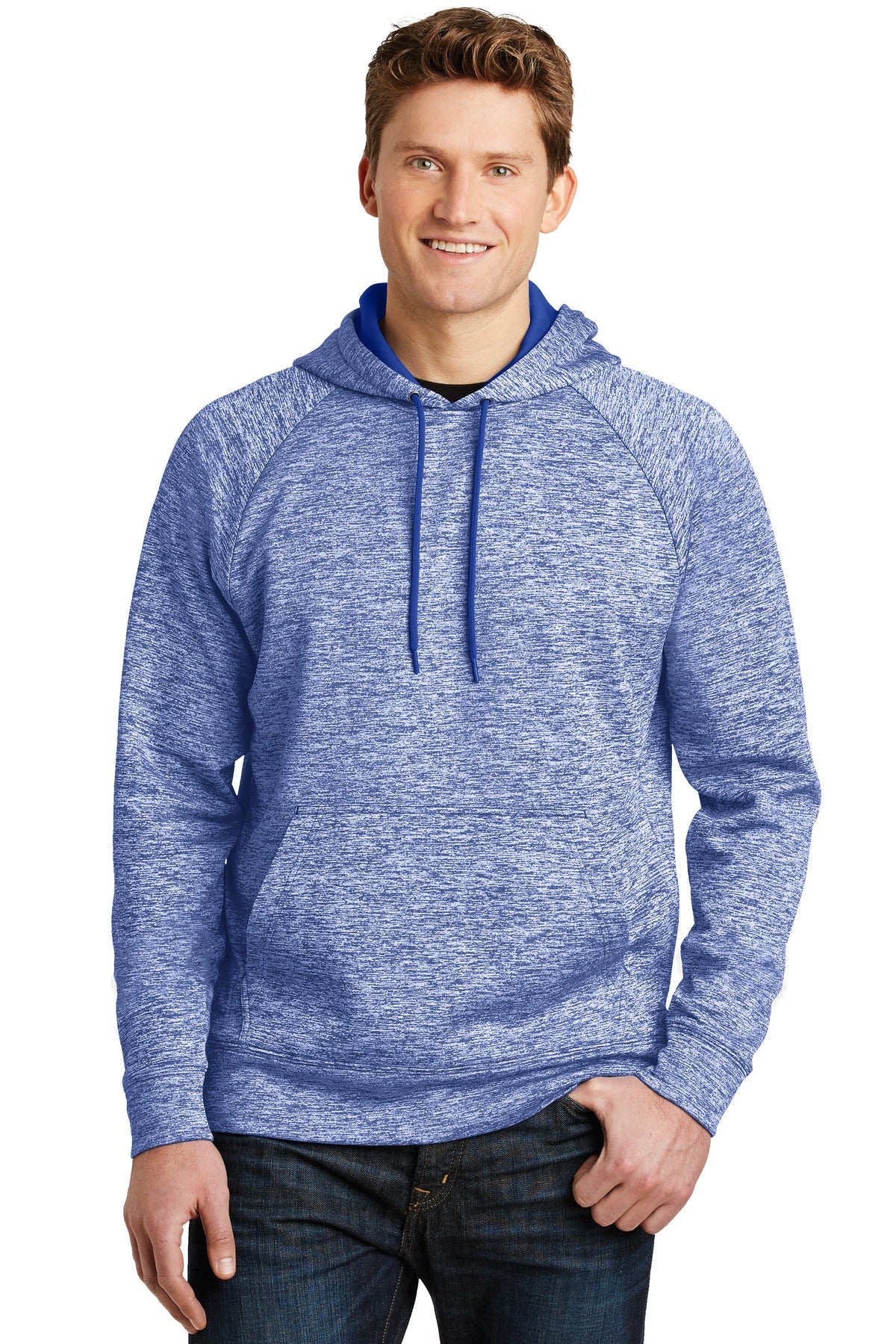 Sport-Tek® PosiCharge® Electric Heather Fleece Hooded Pullover