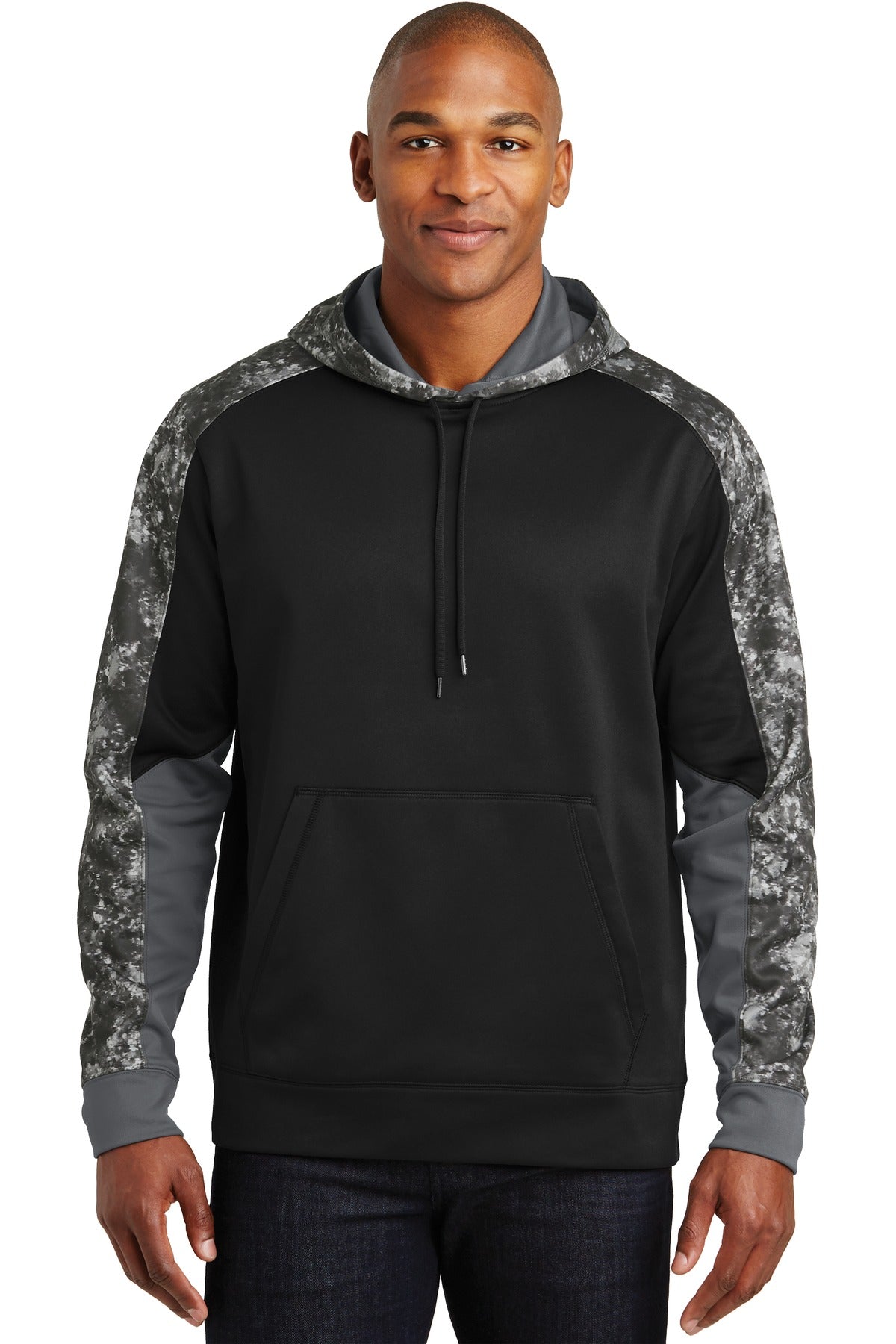 Sport-Tek® Sport-Wick® Mineral Freeze Fleece Colorblock Hooded Pullover