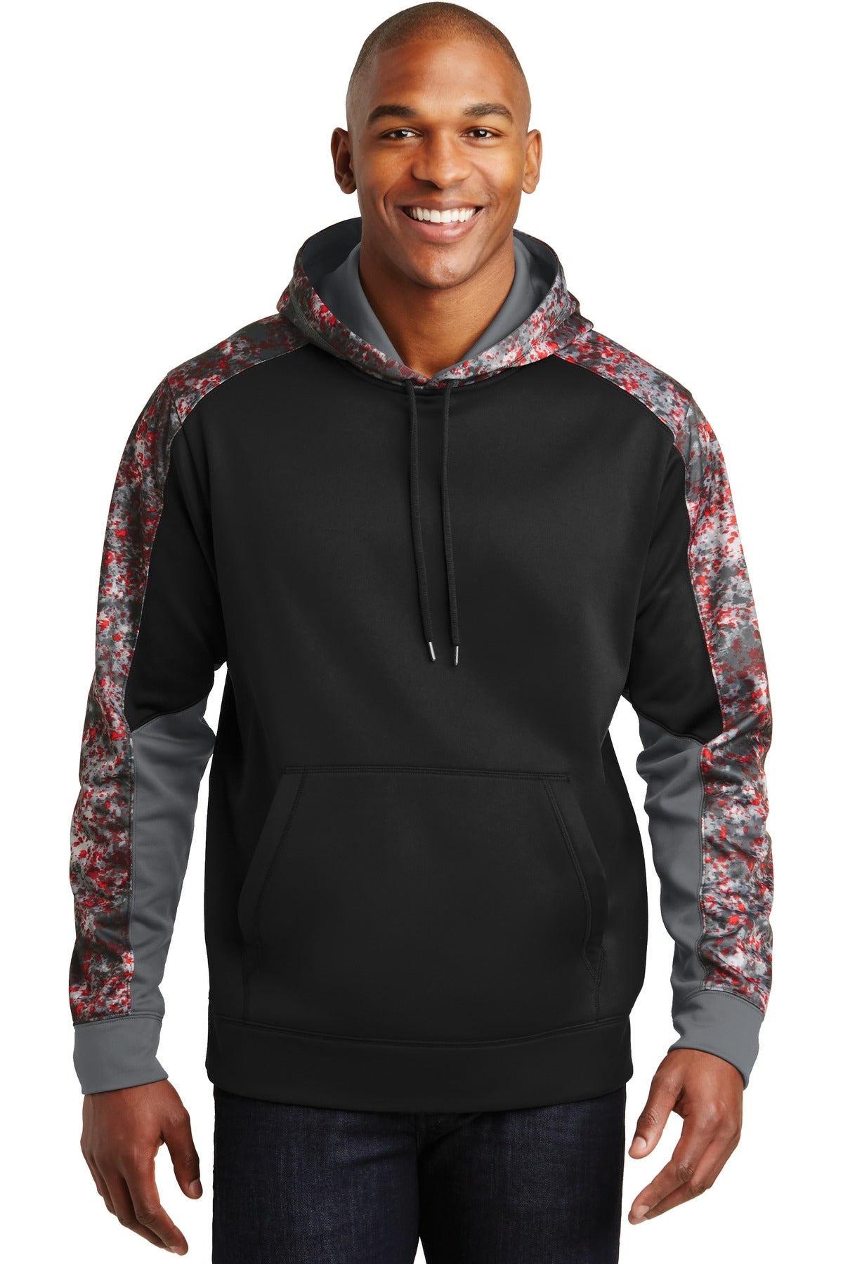 Sport-Tek® Sport-Wick® Mineral Freeze Fleece Colorblock Hooded Pullover
