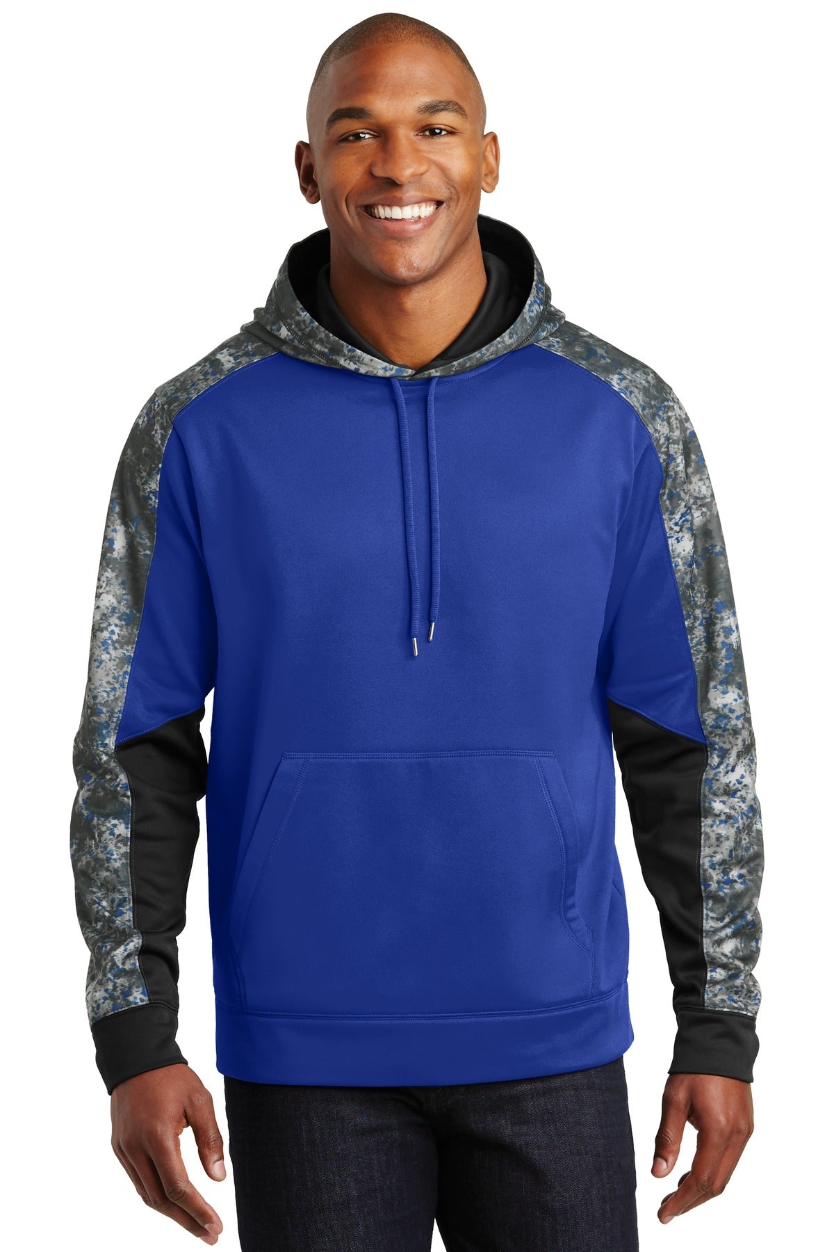 Sport-Tek® Sport-Wick® Mineral Freeze Fleece Colorblock Hooded Pullover