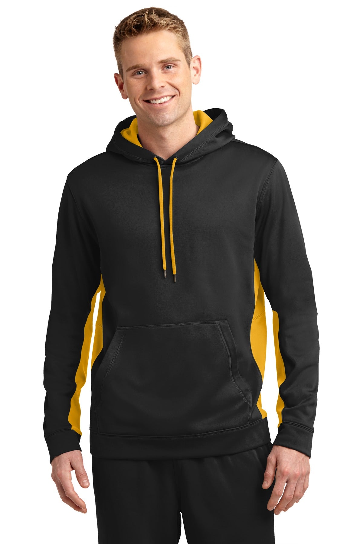 Sport-Tek® Sport-Wick® Fleece Colorblock Hooded Pullover