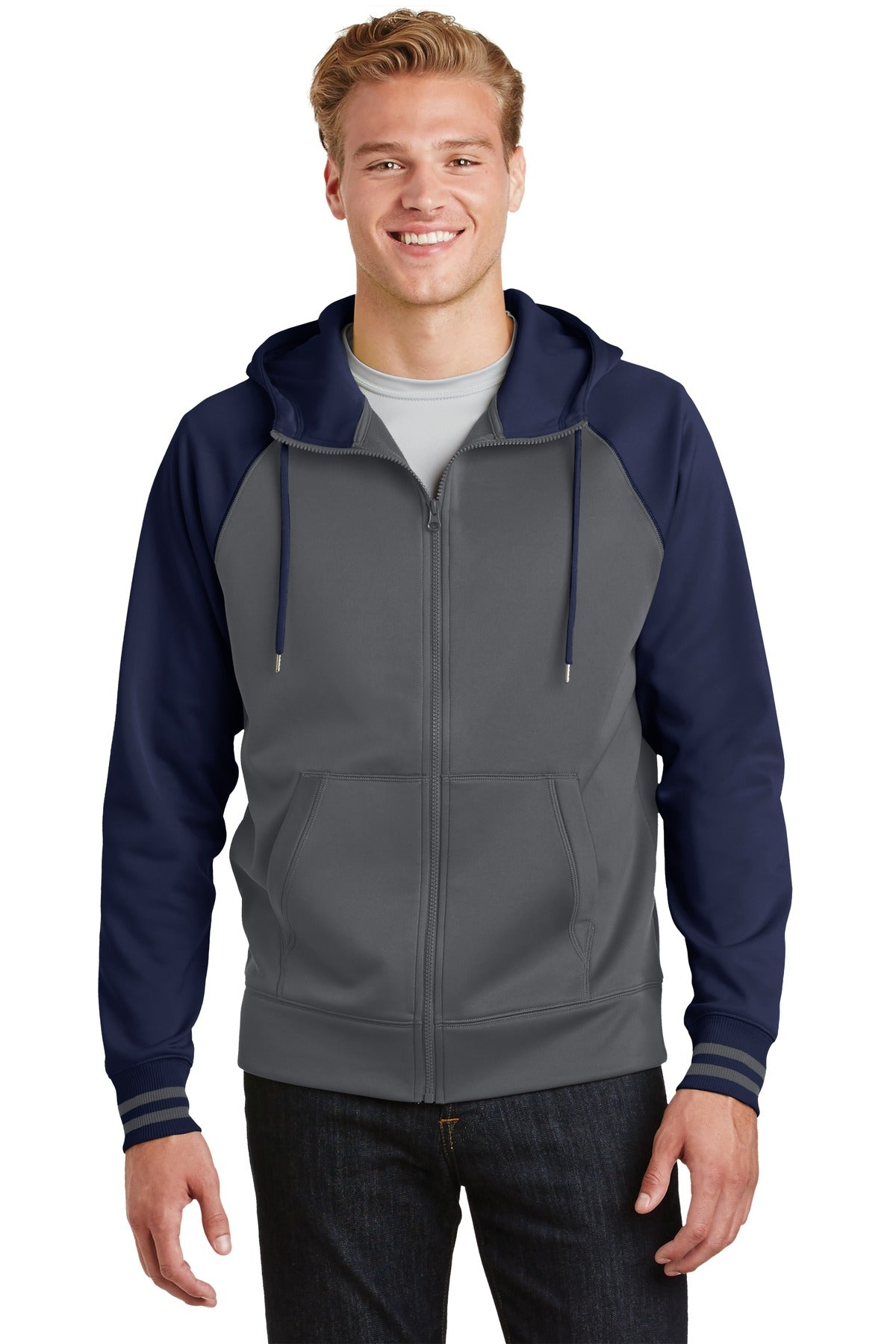 Sport-Tek® Sport-Wick® Varsity Fleece Full-Zip Hooded Jacket