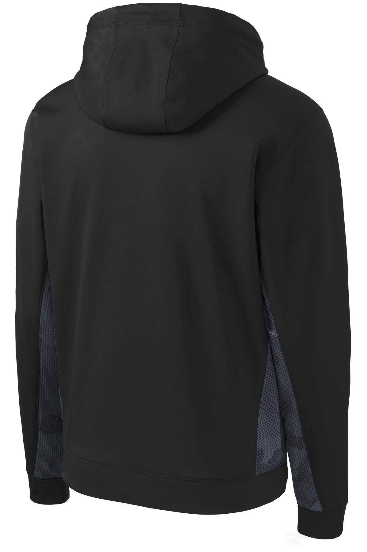 Sport-Tek® Sport-Wick® CamoHex Fleece Colorblock Hooded Pullover