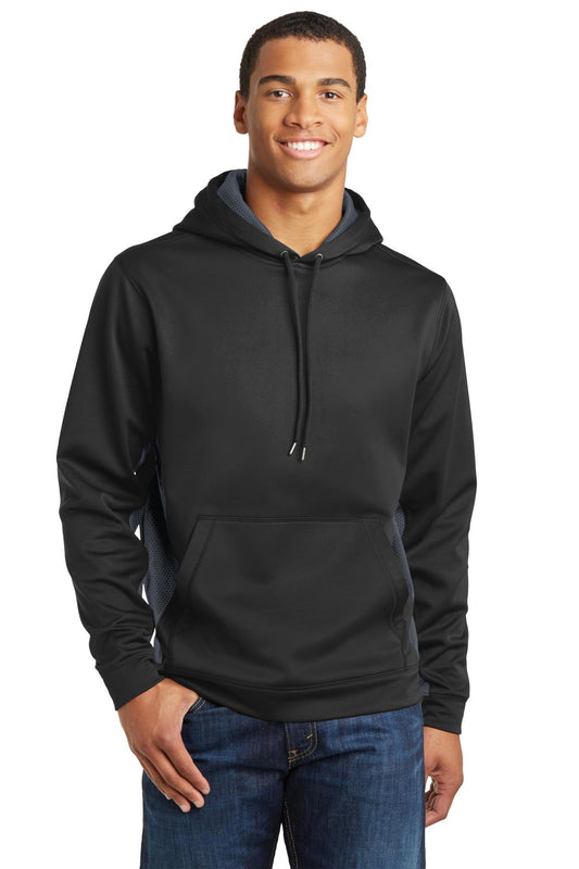 Sport-Tek® Sport-Wick® CamoHex Fleece Colorblock Hooded Pullover