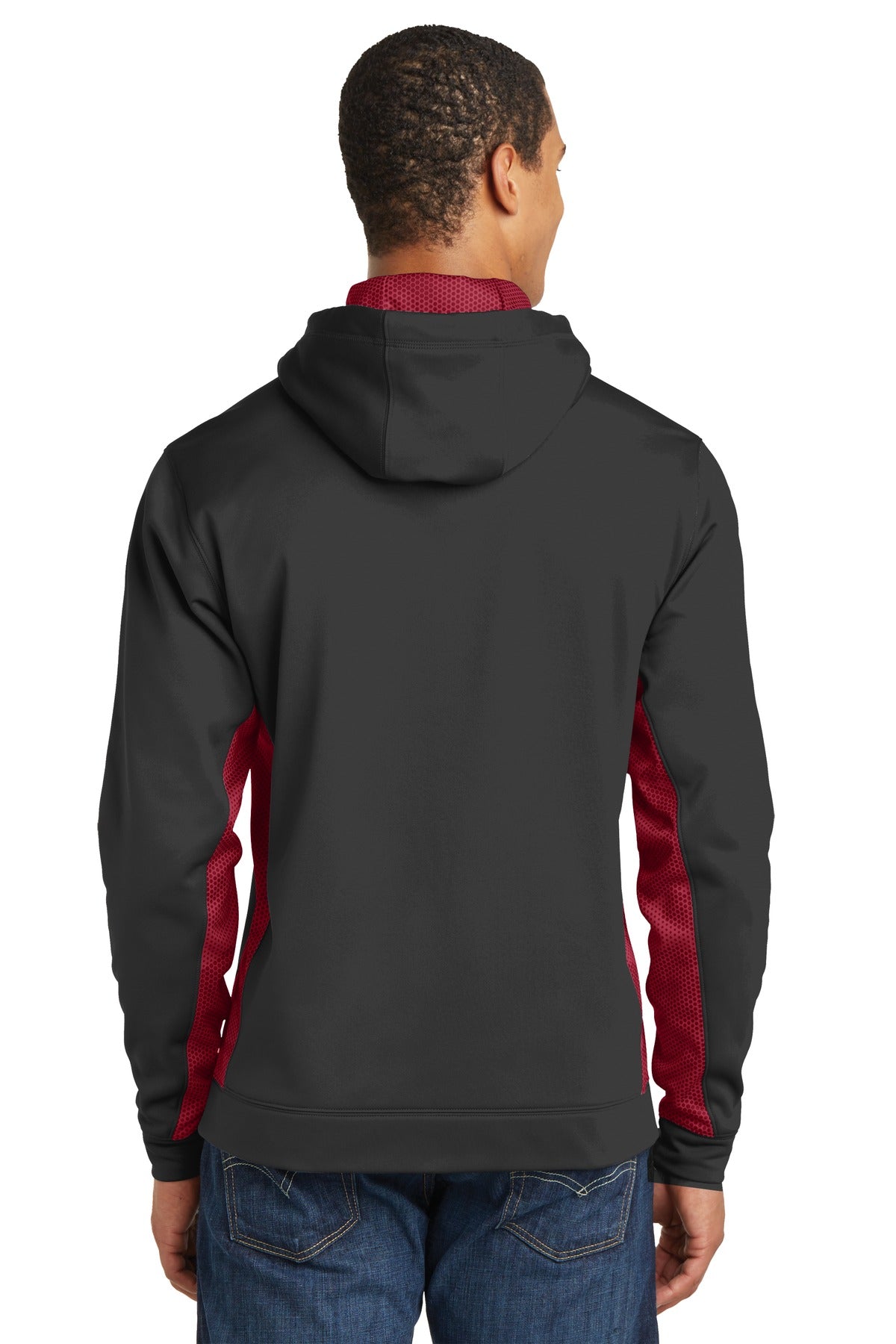 Sport-Tek® Sport-Wick® CamoHex Fleece Colorblock Hooded Pullover