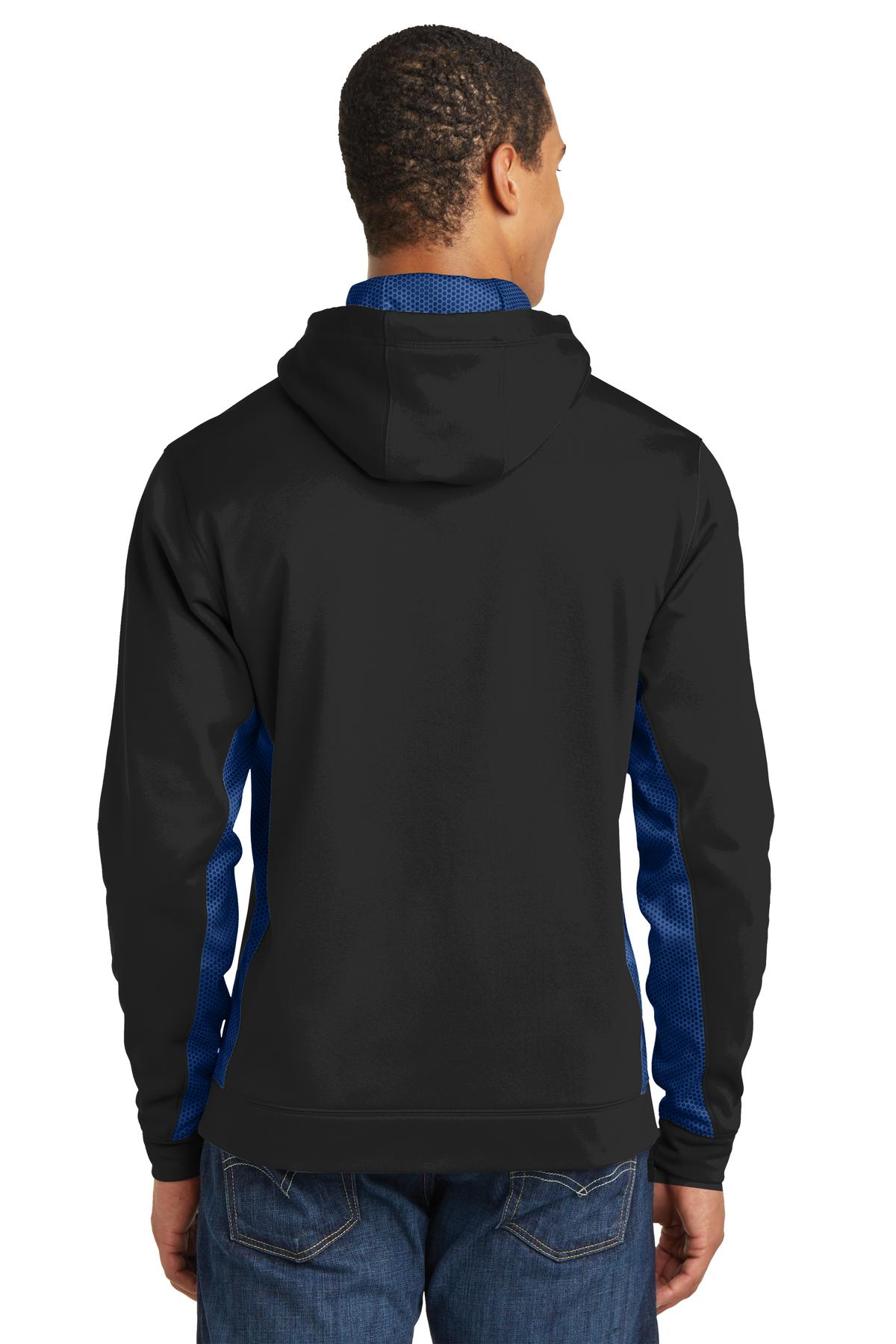 Sport-Tek® Sport-Wick® CamoHex Fleece Colorblock Hooded Pullover