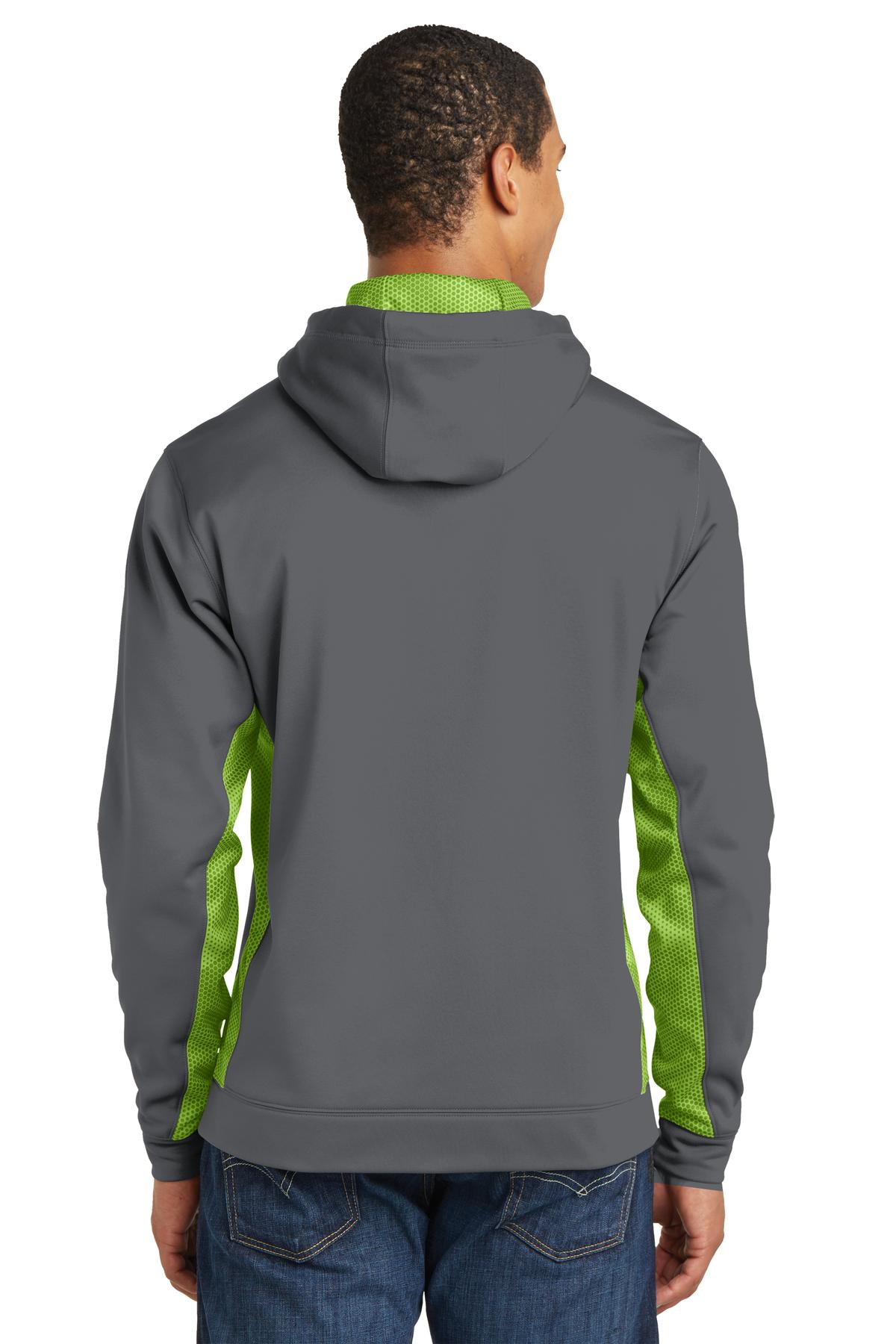 Sport-Tek® Sport-Wick® CamoHex Fleece Colorblock Hooded Pullover