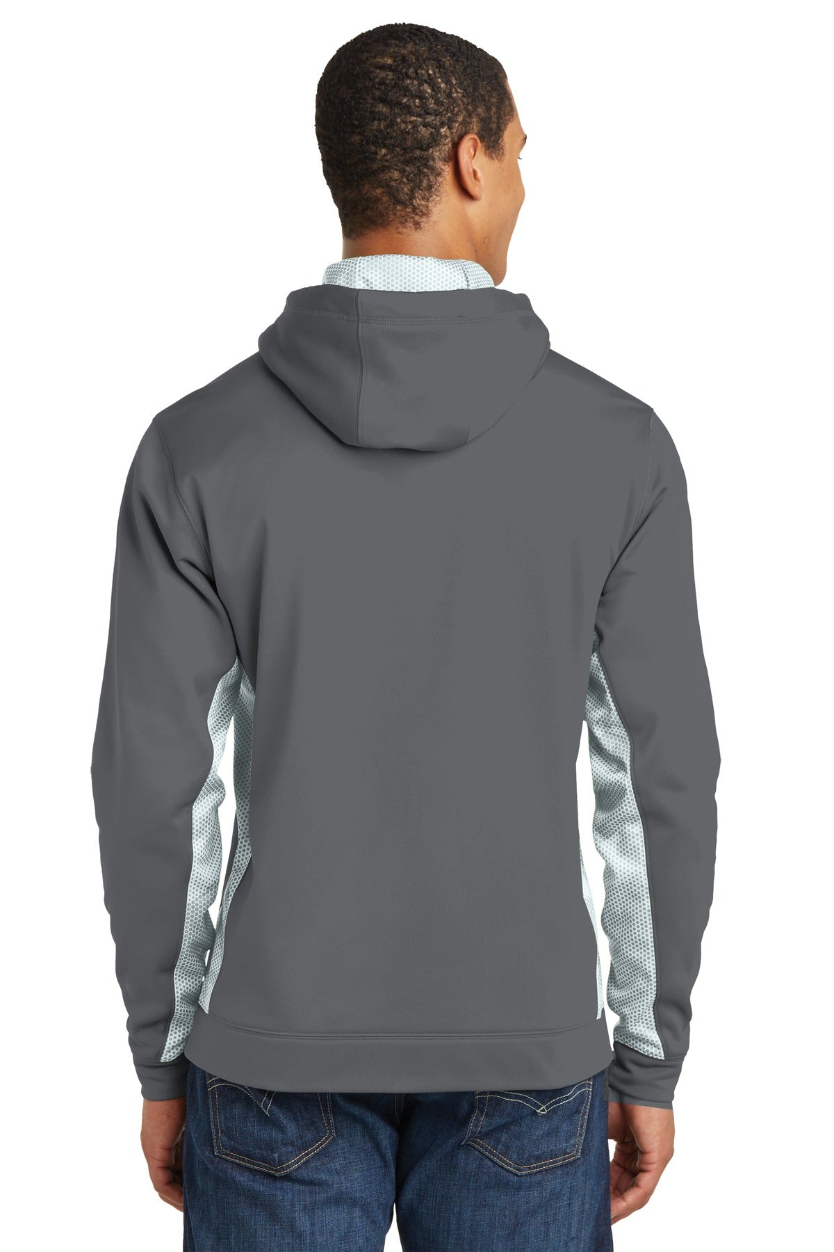 Sport-Tek® Sport-Wick® CamoHex Fleece Colorblock Hooded Pullover
