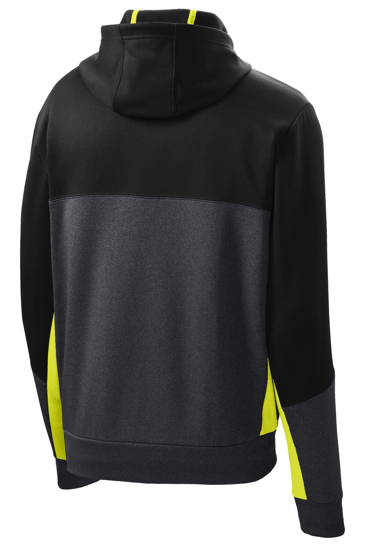Sport-Tek® Tech Fleece Colorblock Full-Zip Hooded Jacket
