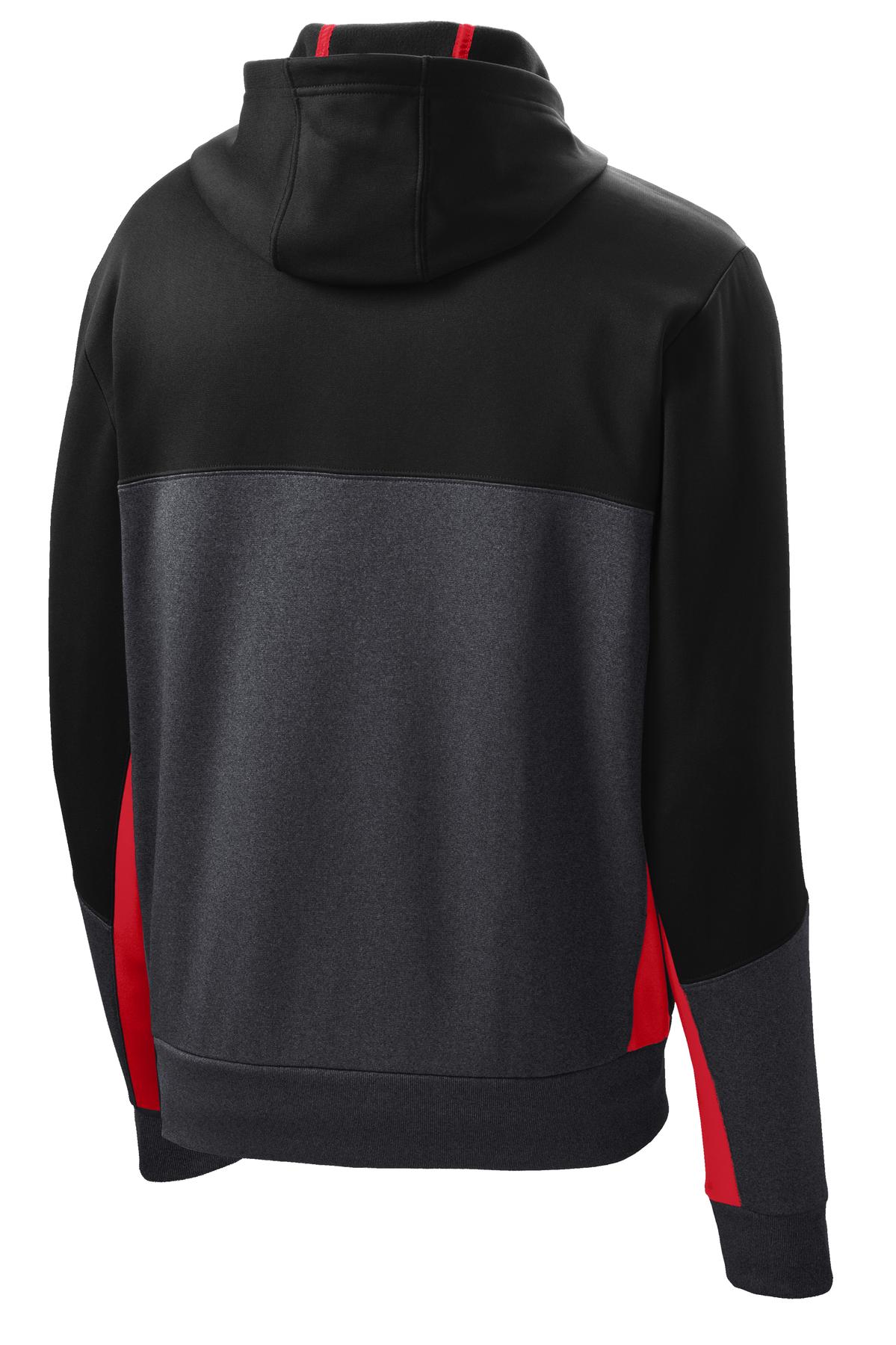 Sport-Tek® Tech Fleece Colorblock Full-Zip Hooded Jacket