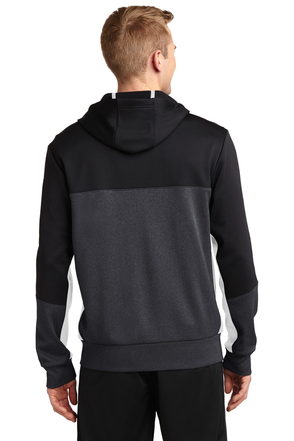 Sport-Tek® Tech Fleece Colorblock Full-Zip Hooded Jacket