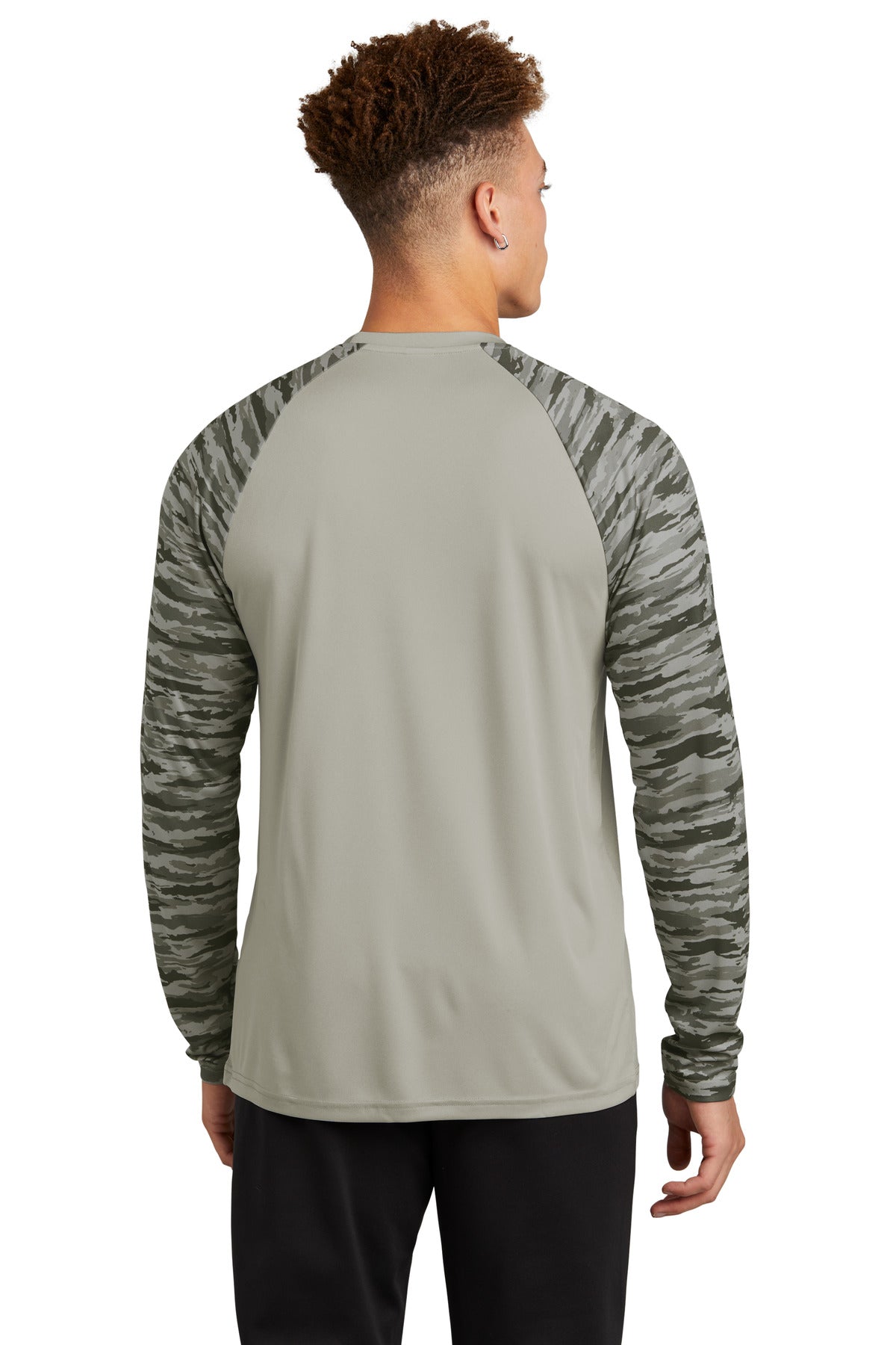 Sport-Tek® Drift Camo Colorblock Long Sleeve Tee
