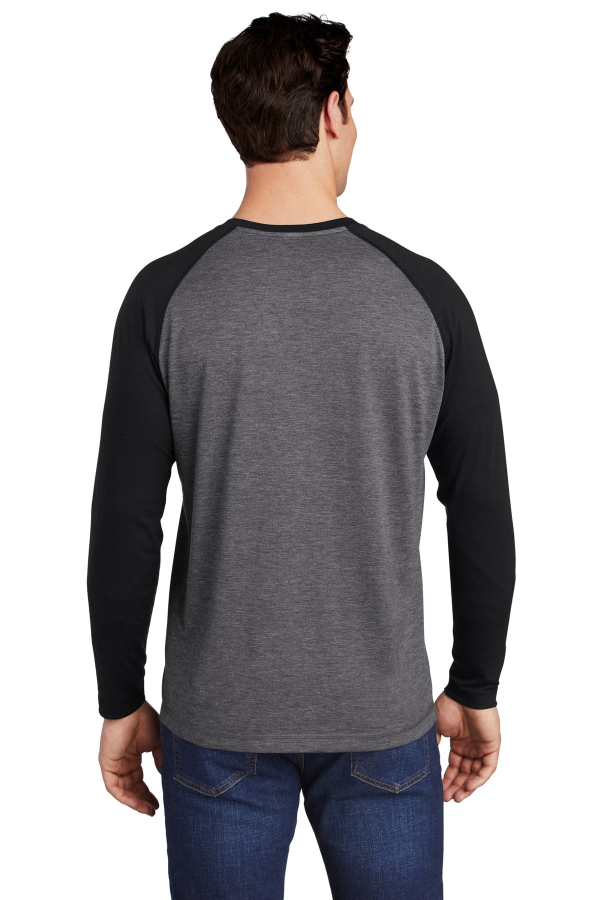 Sport-Tek® PosiCharge® Long Sleeve Tri-Blend Wicking Raglan Tee