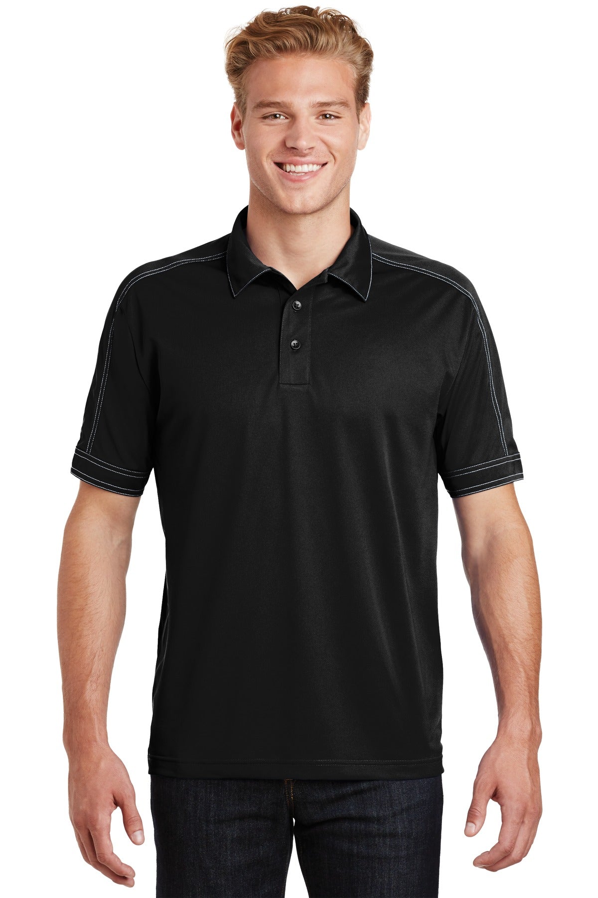 Sport-Tek® Contrast Stitch Micropique Sport-Wick® Polo