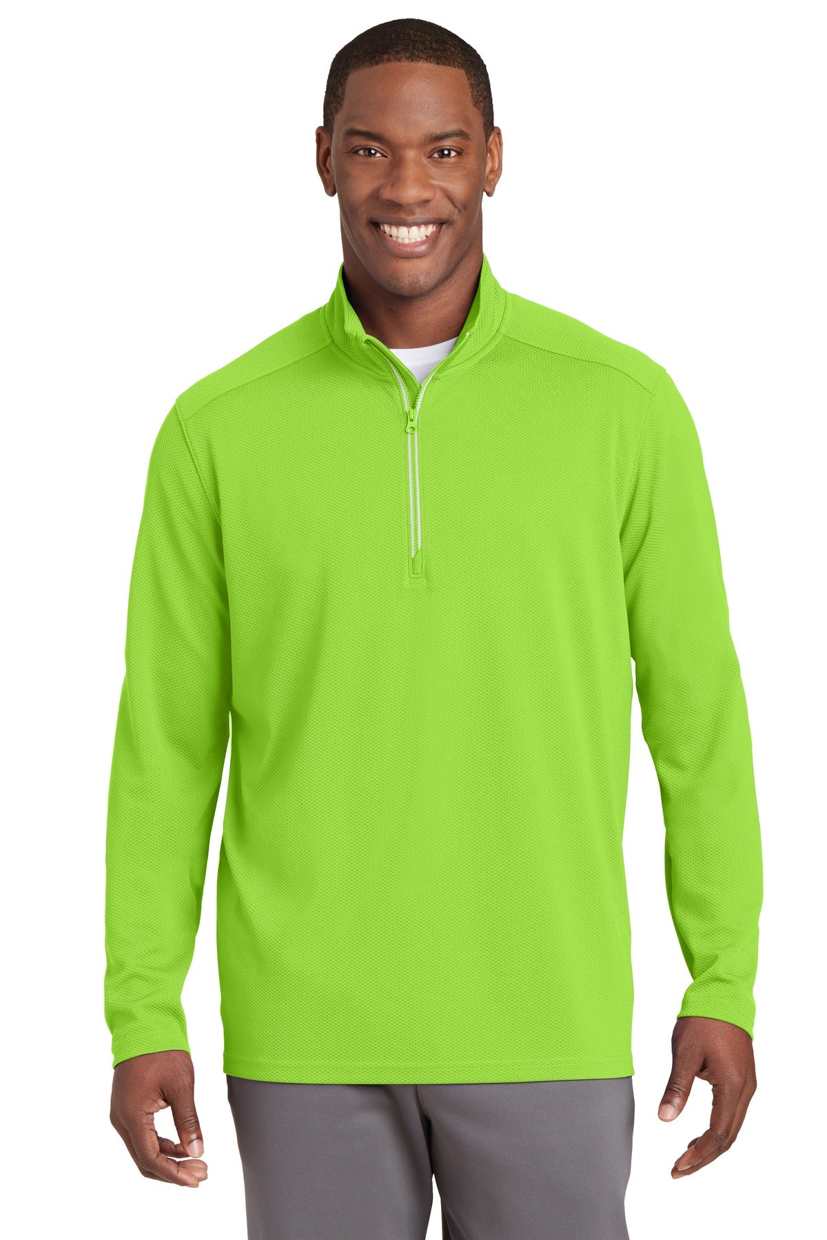 Sport-Tek® Sport-Wick® Textured 1/4-Zip Pullover