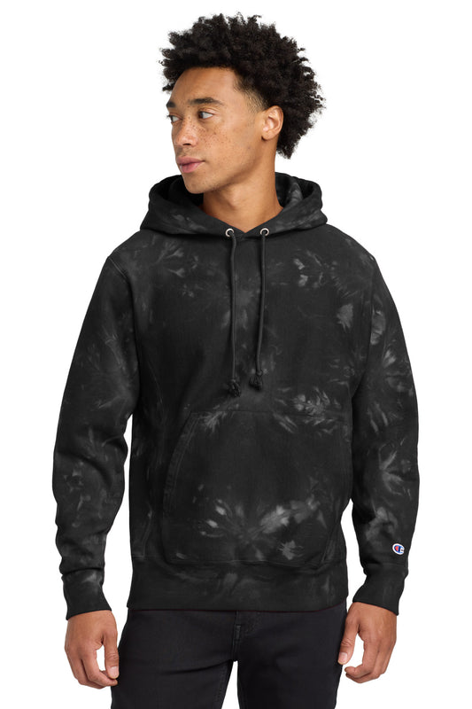 Champion® Reverse Weave® Scrunch-Dye Tie-Dye Hooded Sweatshirt