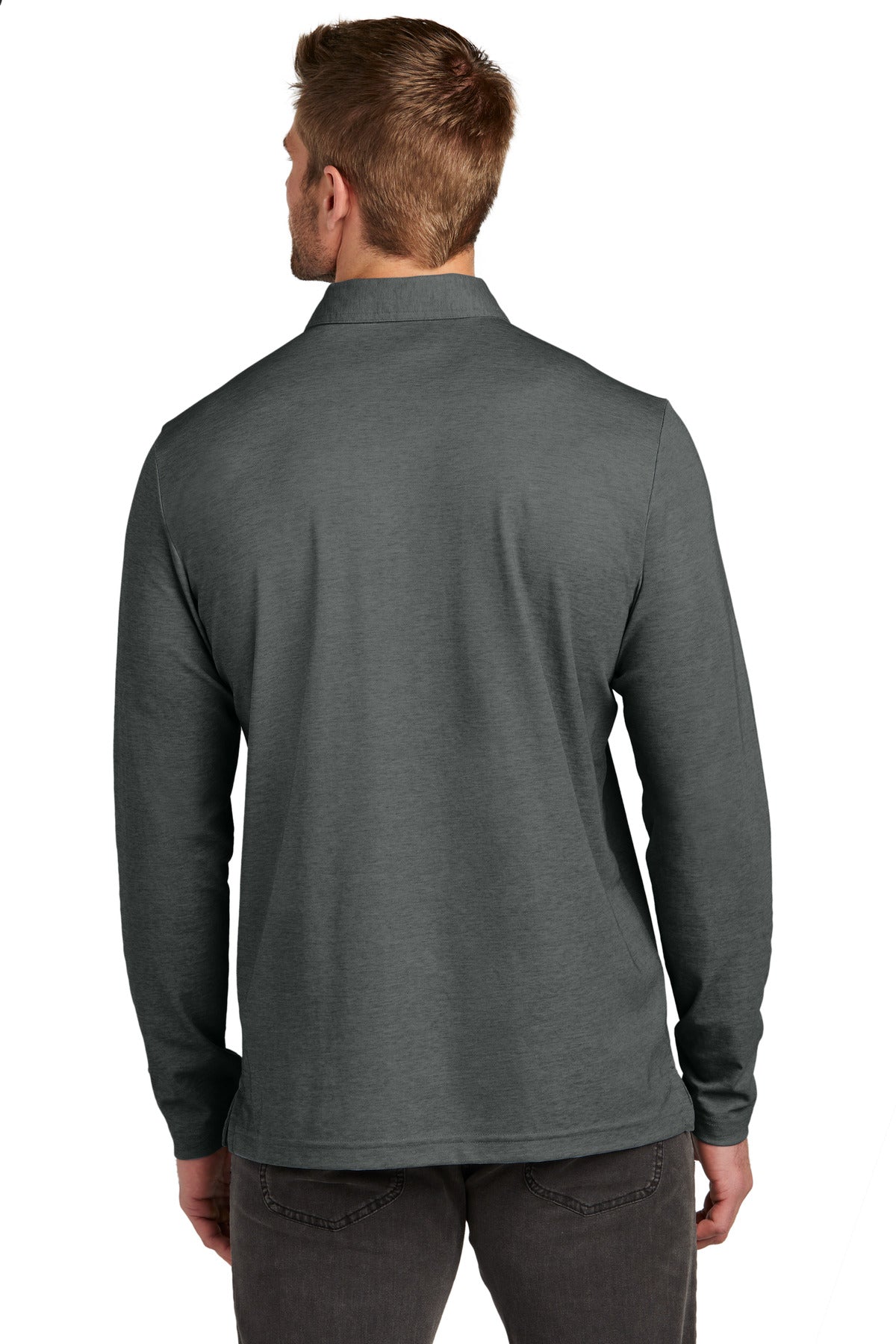 TravisMathew Oceanside Heather Long Sleeve Polo