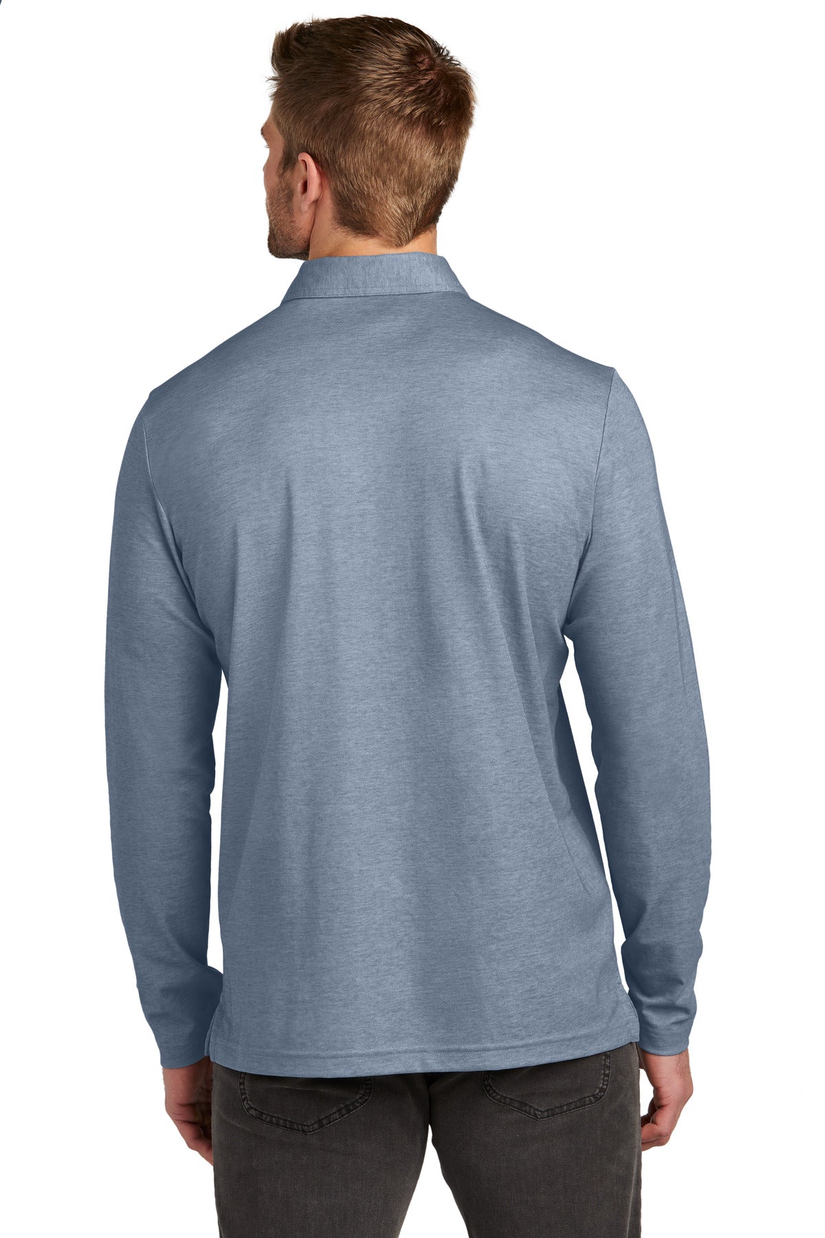 TravisMathew Oceanside Heather Long Sleeve Polo