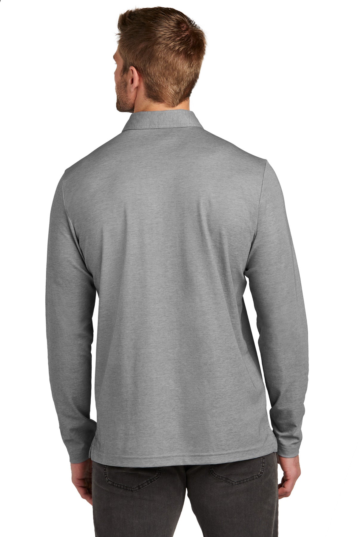 TravisMathew Oceanside Heather Long Sleeve Polo