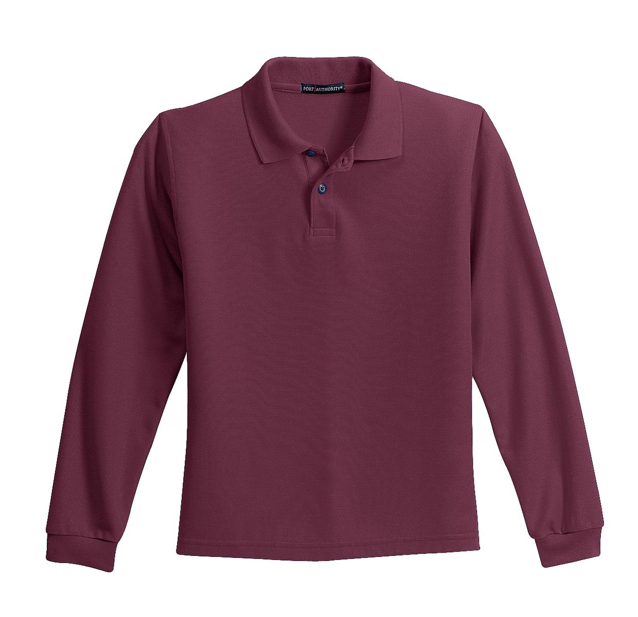 Port Authority® Youth Long Sleeve Silk Touch Polo