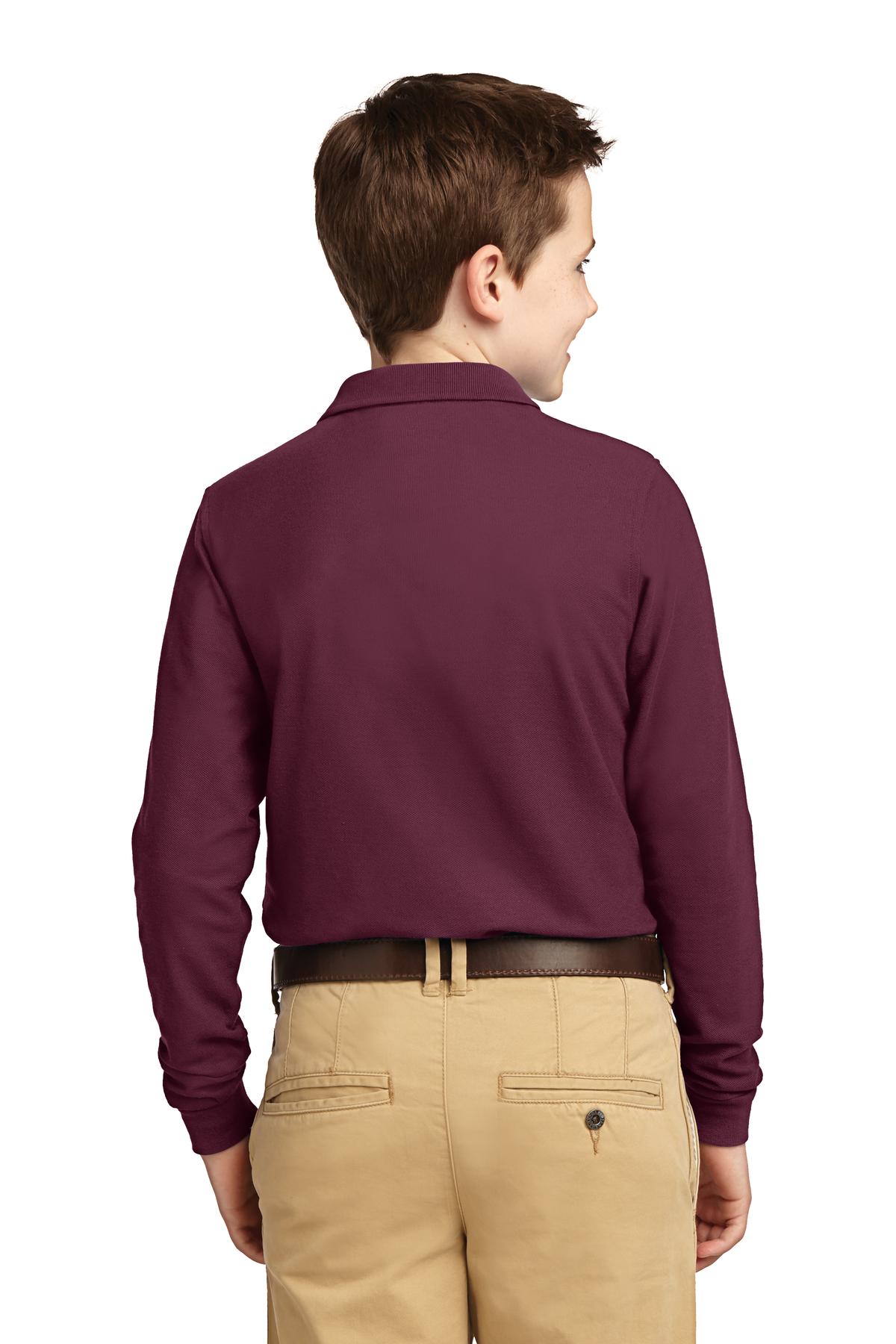 Port Authority® Youth Long Sleeve Silk Touch Polo