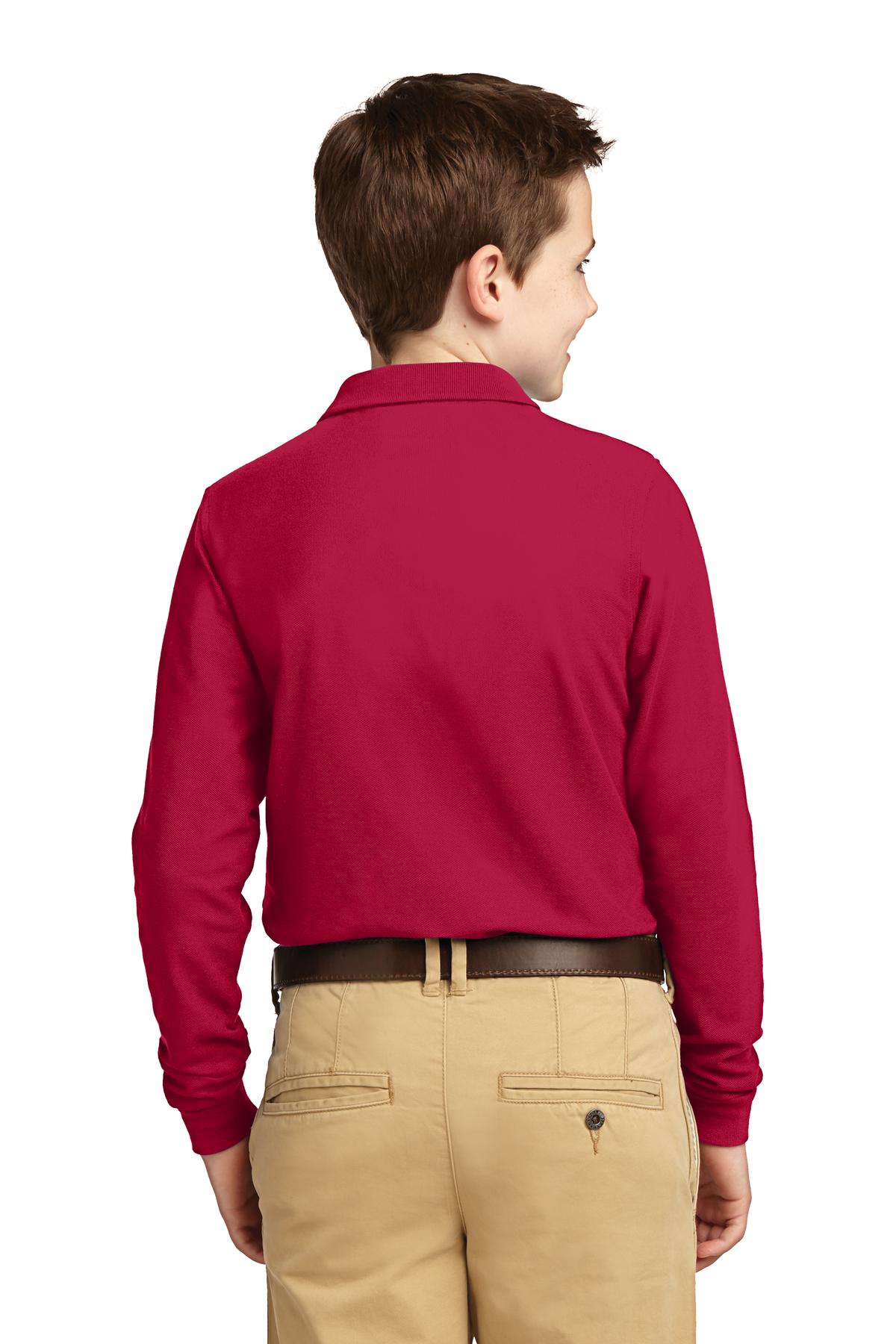 Port Authority® Youth Long Sleeve Silk Touch Polo