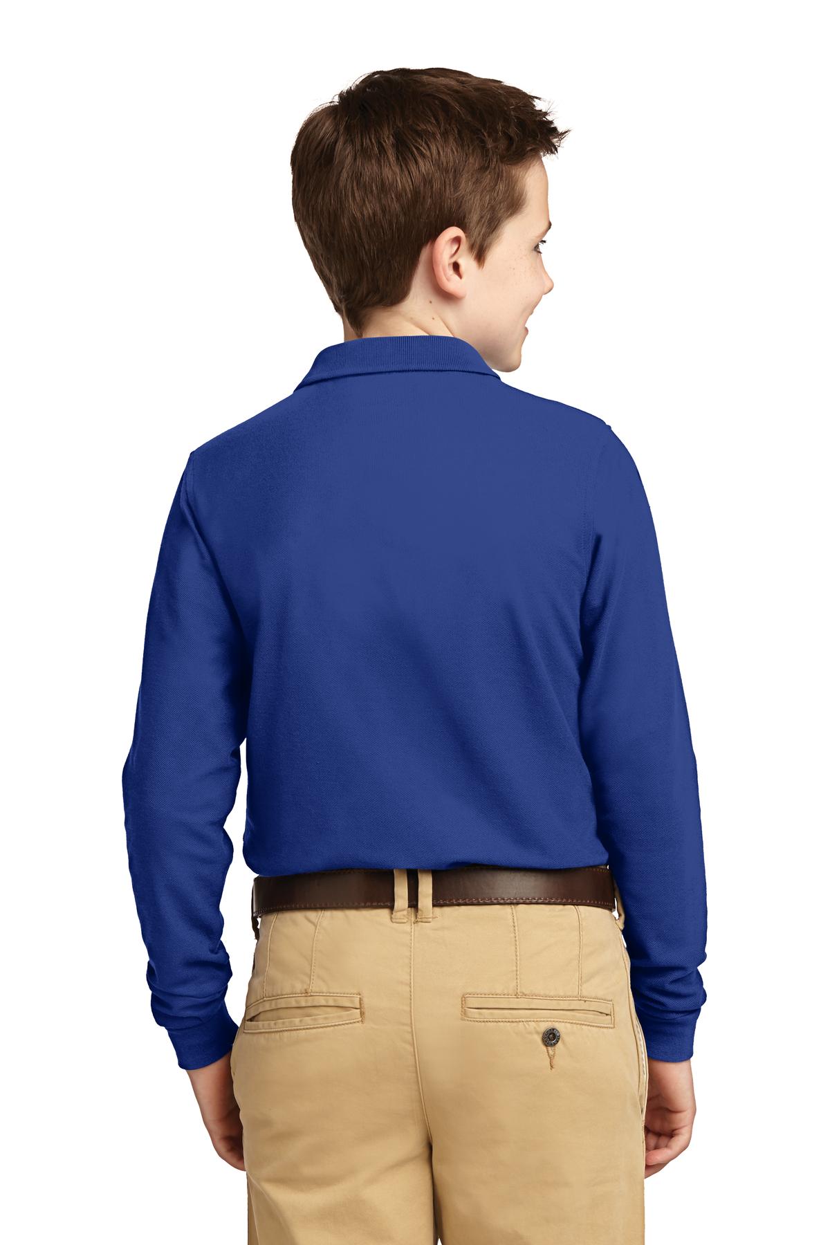 Port Authority® Youth Long Sleeve Silk Touch Polo