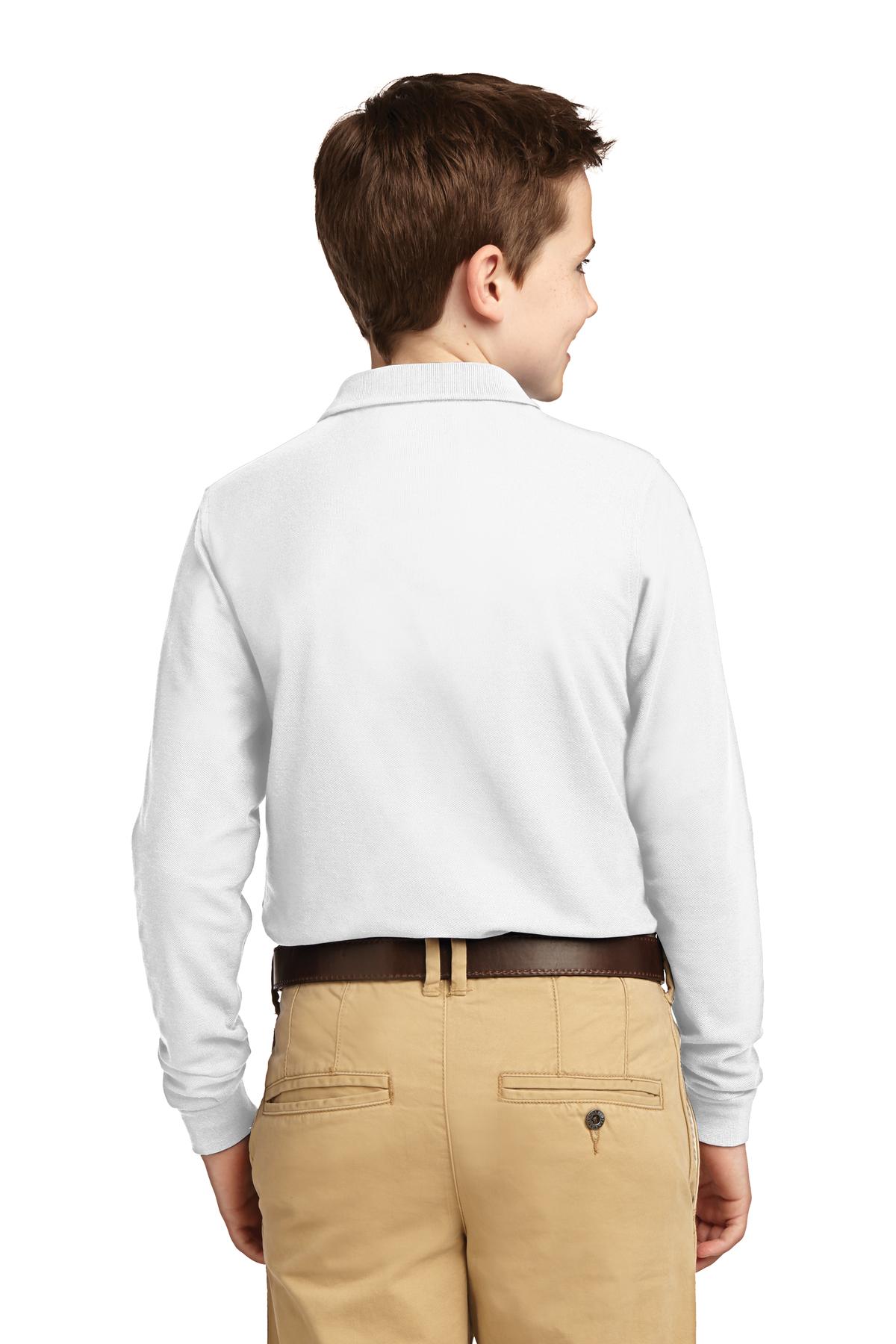Port Authority® Youth Long Sleeve Silk Touch Polo