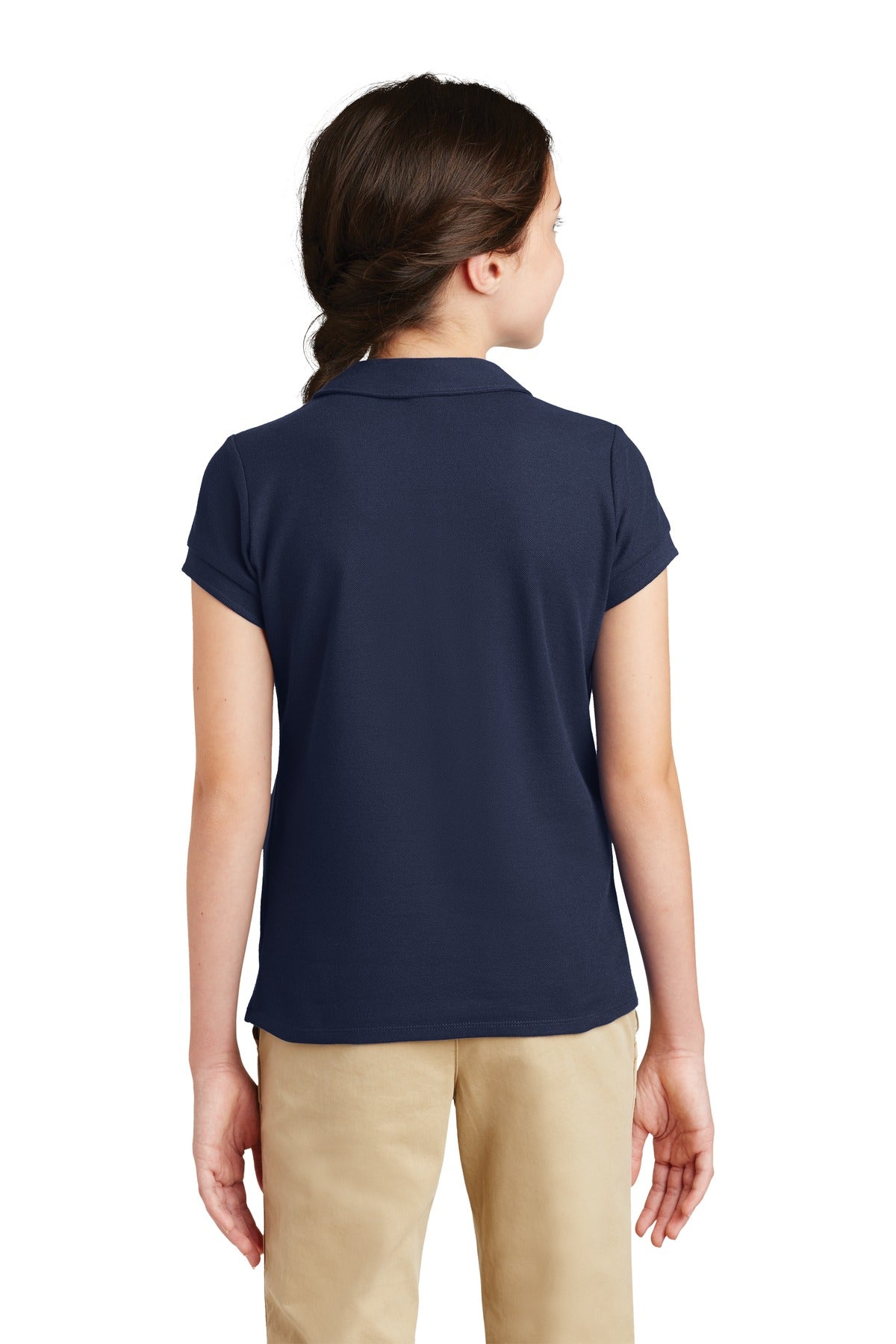 Port Authority® Girls Silk Touch Peter Pan Collar Polo